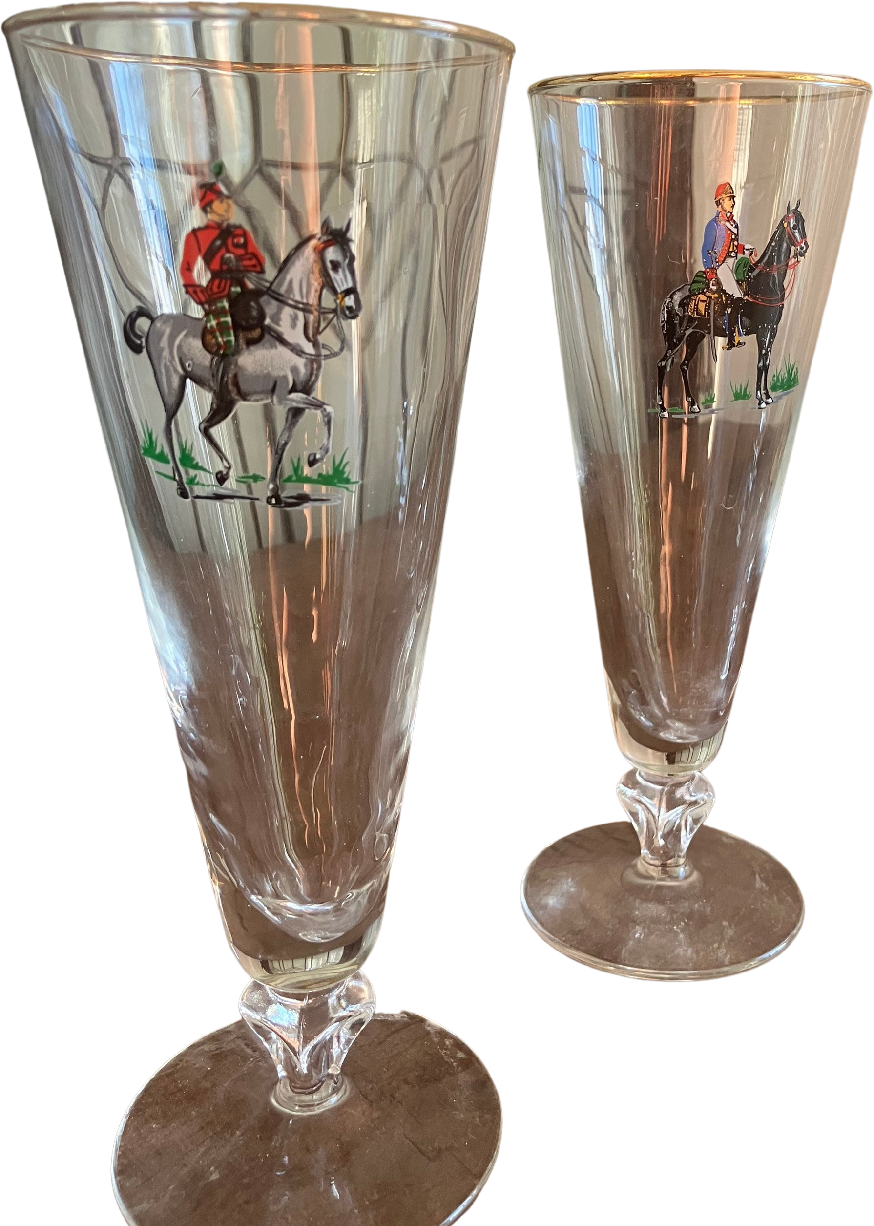 Peroni Set of 4 Italian Beer Glasses with Etched Logo 