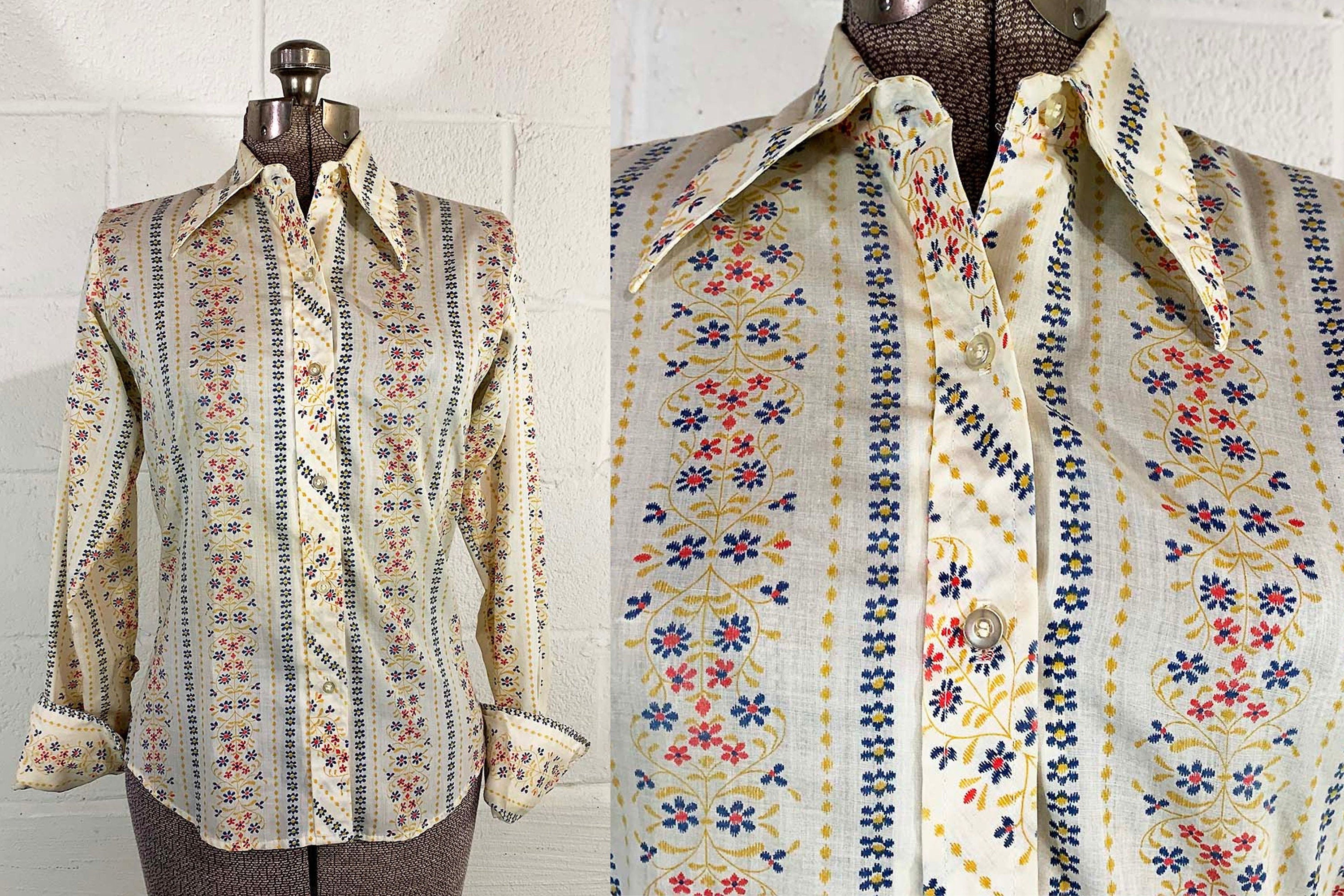 Petite Sunset Blvd Floral Button-Front Shirt main image 1