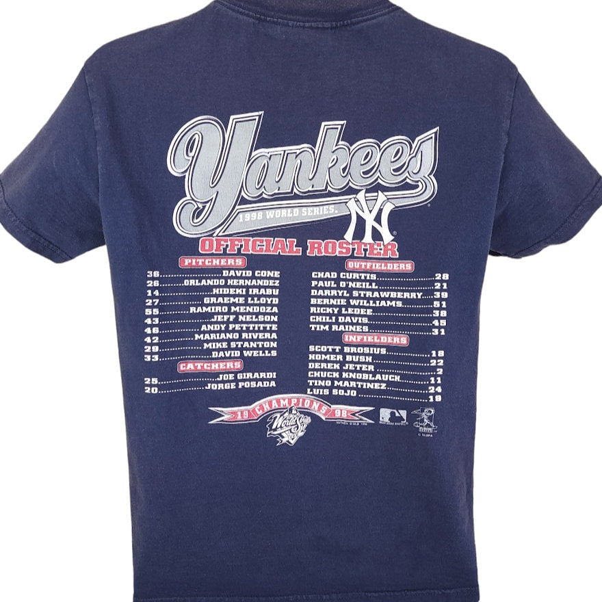New York Yankees T-Shirt Vintage 90s 1998 World Series Mlb