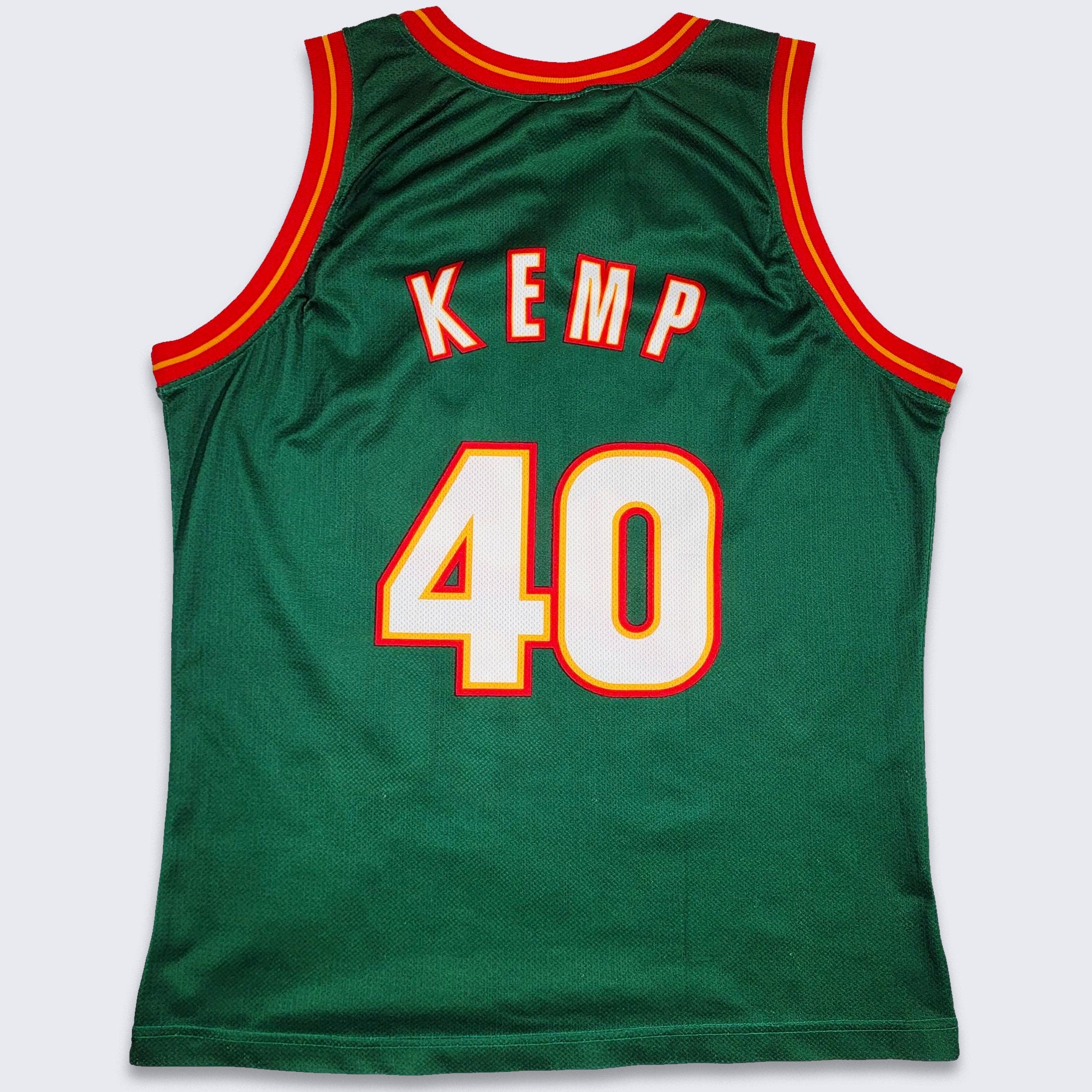 Vintage 90's Sean Kemp Seattle Supersonics Champion Jersey Size 40