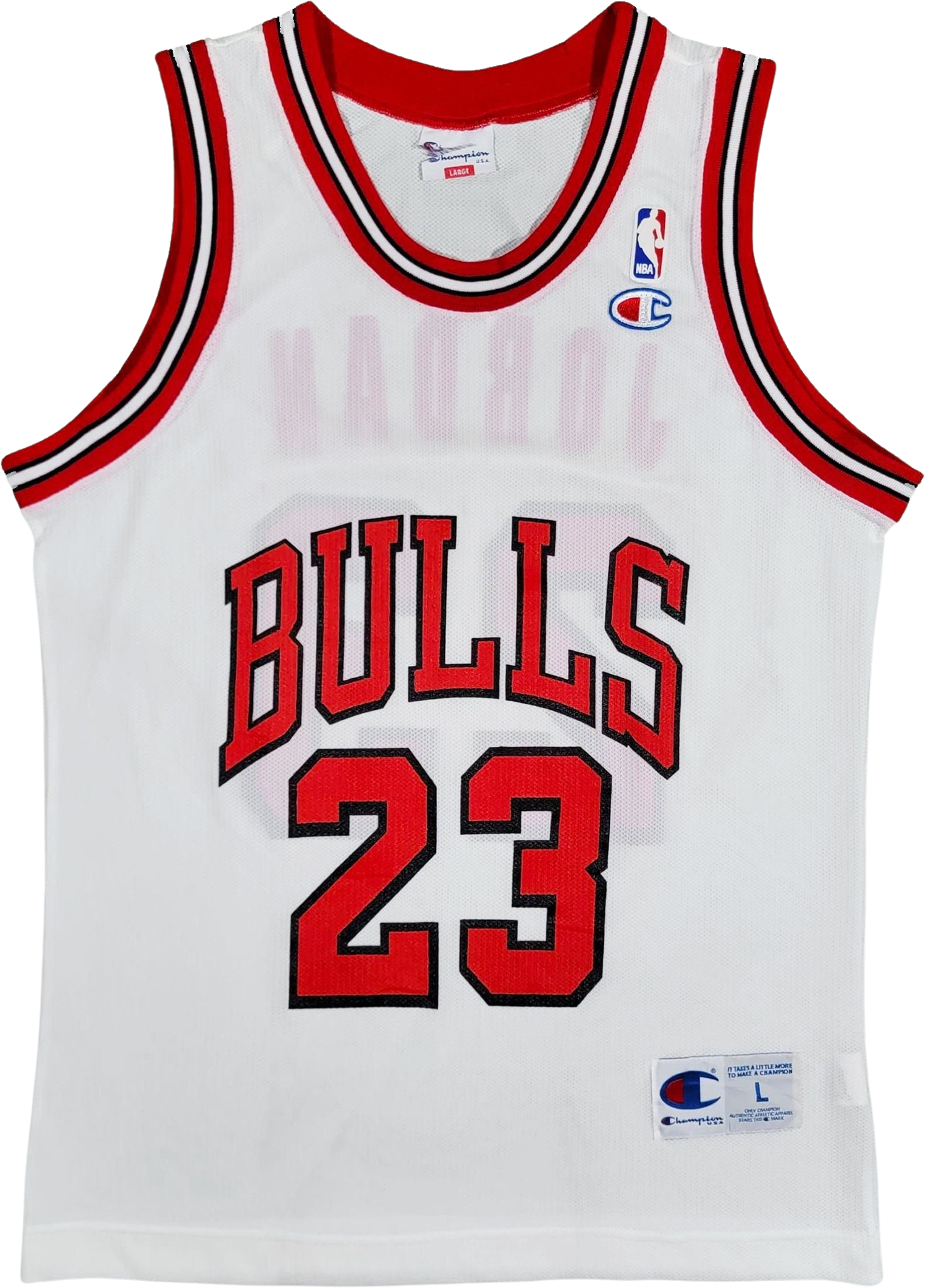 VINTAGE Chicago Bulls Jersey Boys Large Black Champion Michael Jordan 90s  NBA