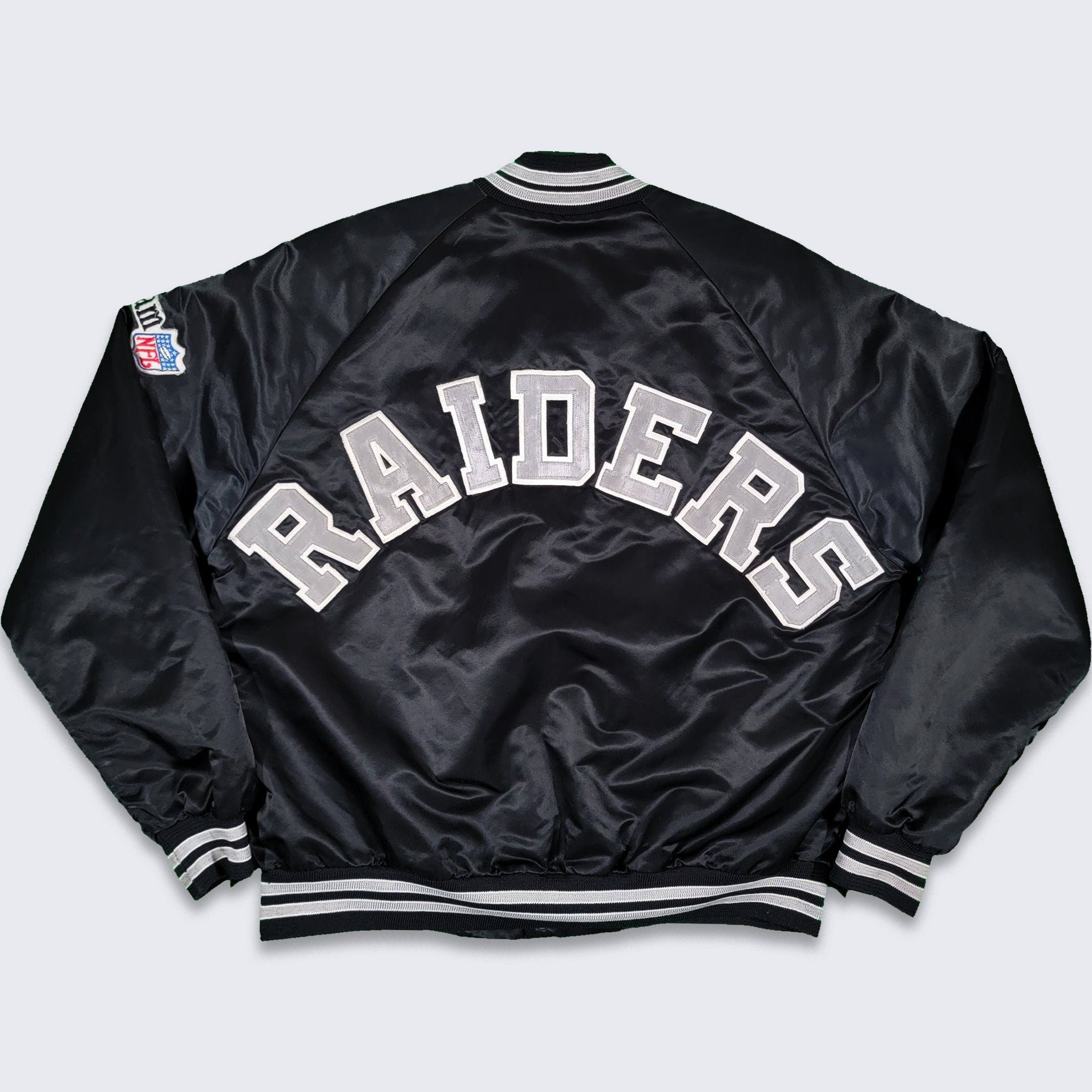 Vintage Los Angeles Raider Reversible Satin & Denim Jacket 