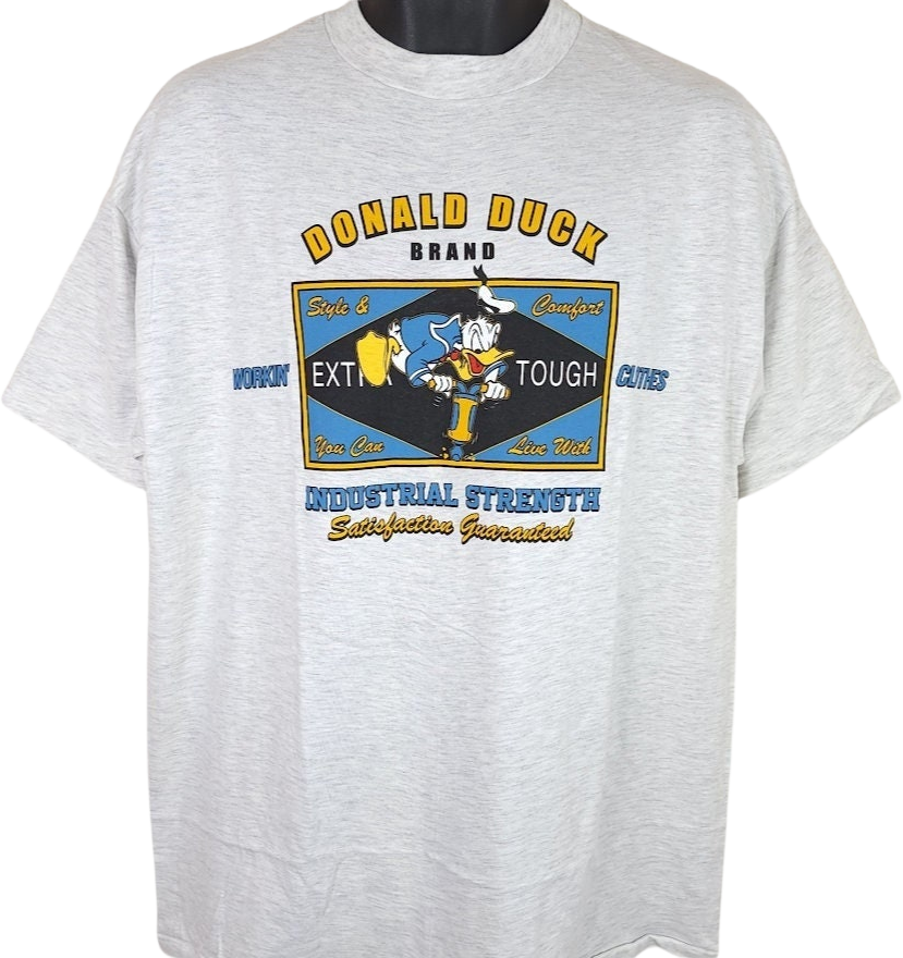 Donald Duck T-Shirt Vintage 90s Workin Clothes Disney Store Tag