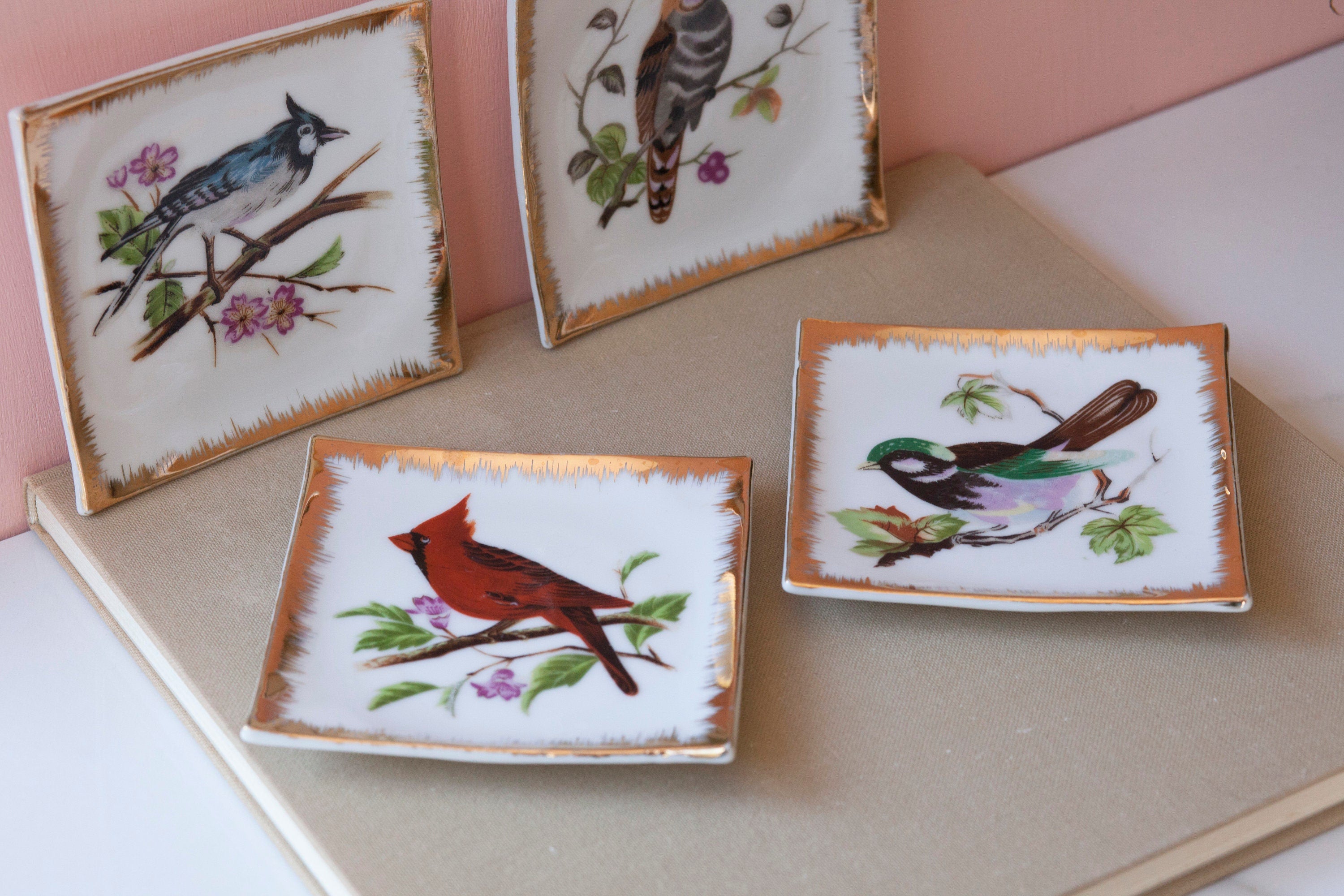 California Creations Collectible Decorative Bird Plates Vintage Cottag