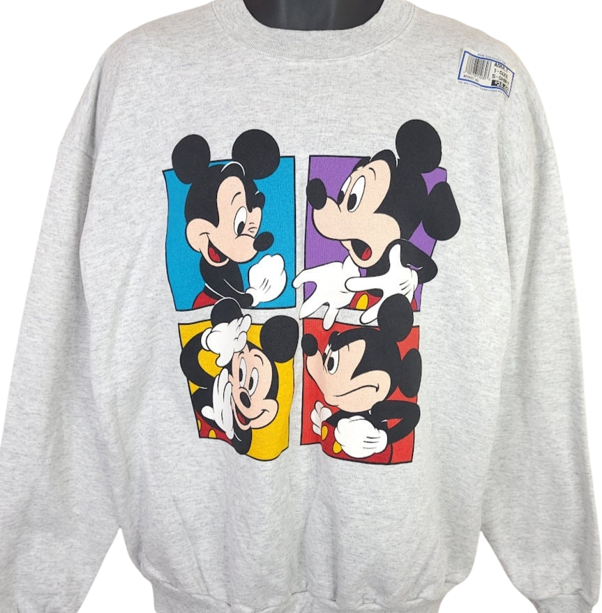 Mickey Mouse Sweatshirt Vintage 80s 90s Disney Designs Made In Usa Mens  Size Xl New