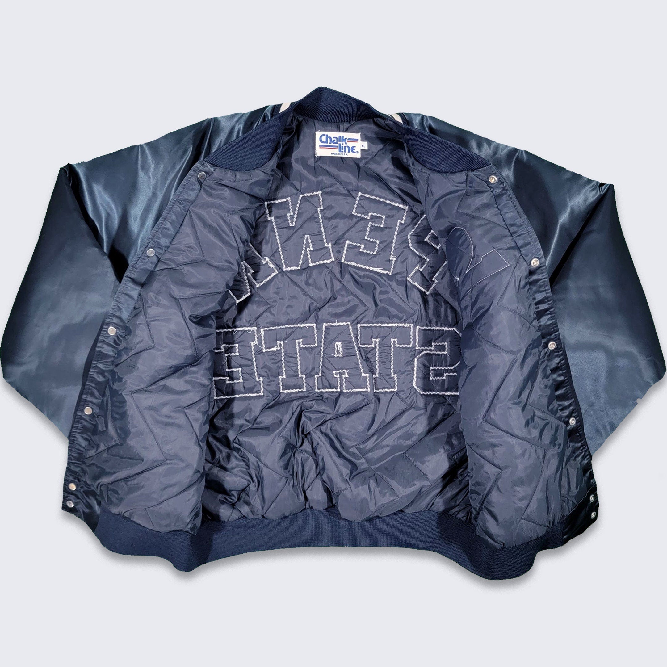 Los Angeles Raiders Vintage 80s Chalk Line Satin Bomber Jacket - NFL  Football Black Coat - Made in USA - Size 2XL or 3XL - Free SHIPPING