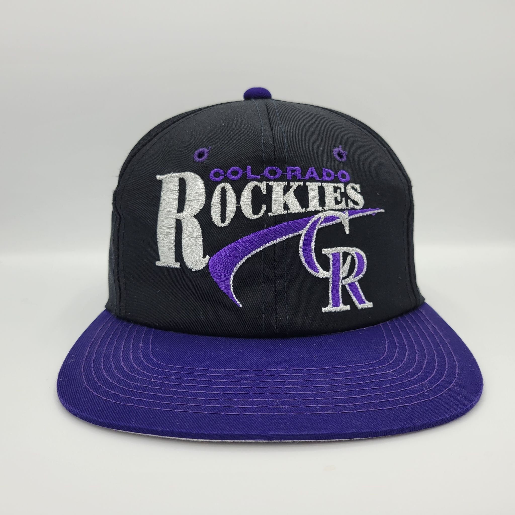 Vintage MLB Colorado Rockies Drew Pearson Graffiti Snapback Hat