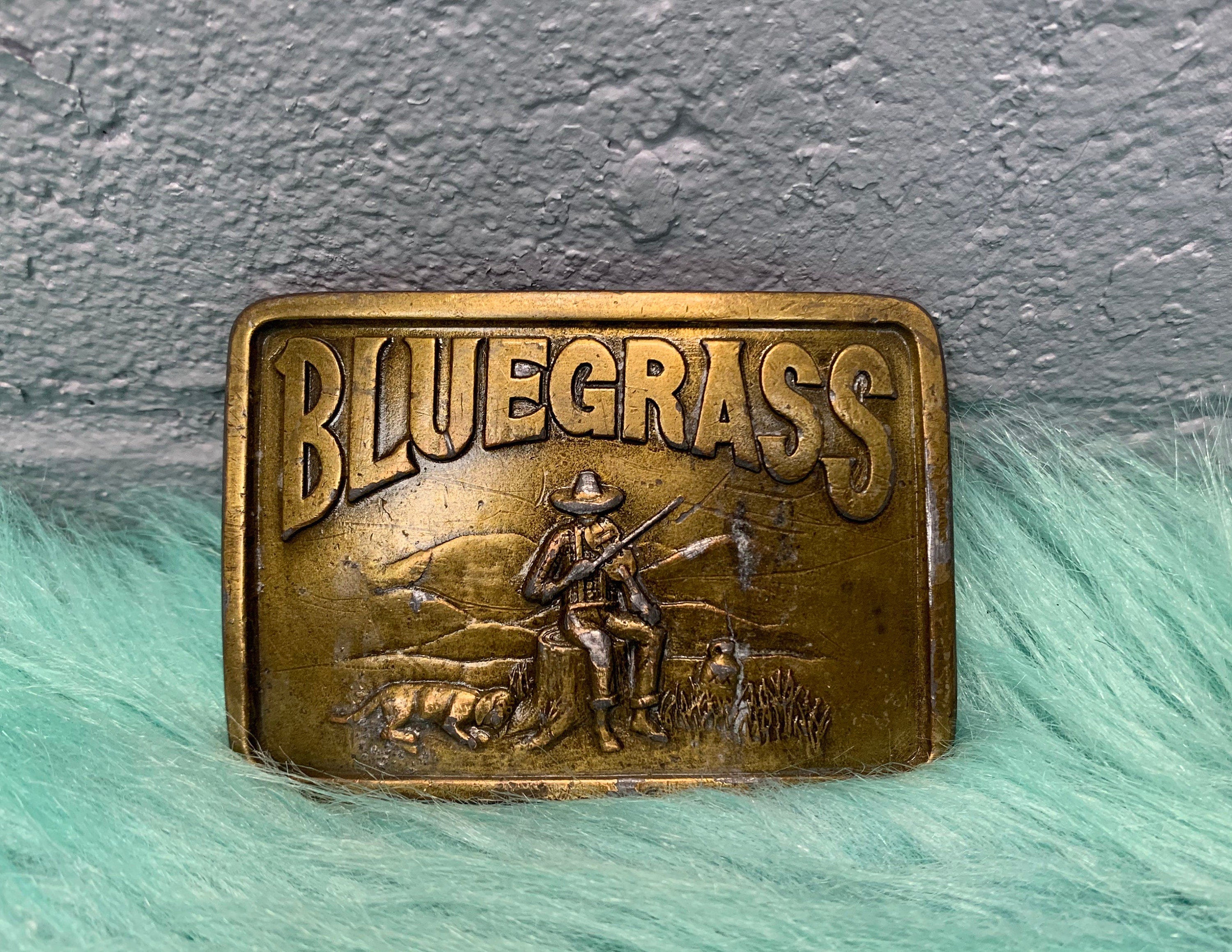 Vintage 70s Brass Bass Fishing Buckle