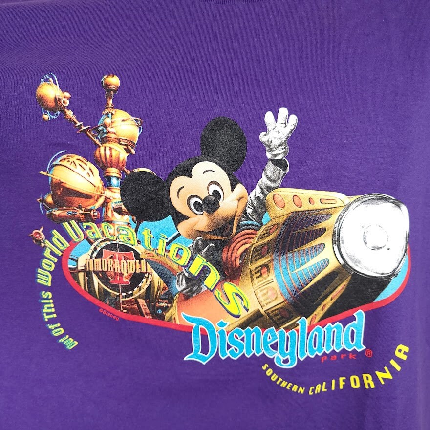 Mickey Mouse Tomorrowland T-Shirt Vintage 90s Disneyland Park Mens Siz