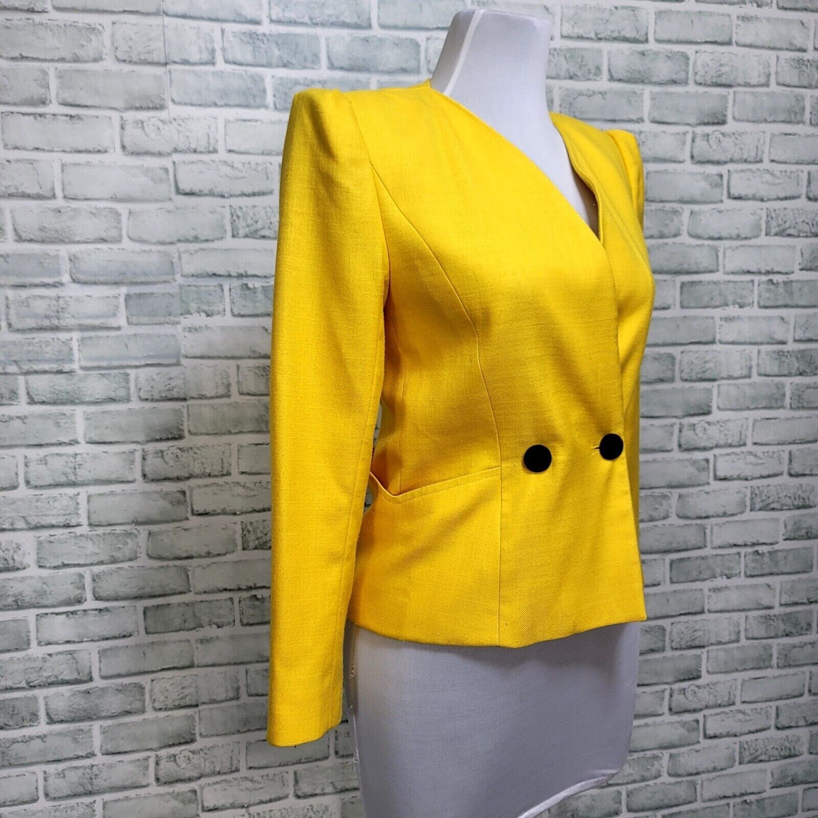Vintage 80s Yellow Sport Coat Blazer By Peabody House Shop THRILLING