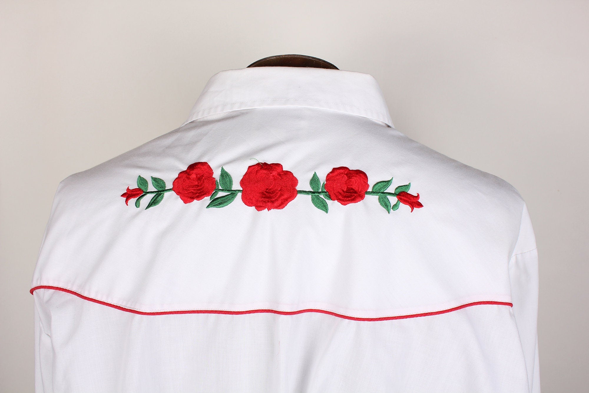 Chemise Vintage Ely Cattleman Homme – Col Snap Perle – Blanche – Taille 17 (34/XL)