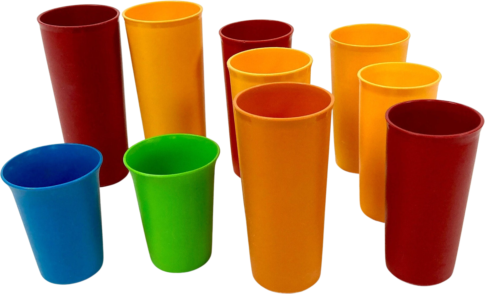 Vintage Tupperware plastic cups, tumblers primary colors set of 3, 80s  kitchen, retro kitchen