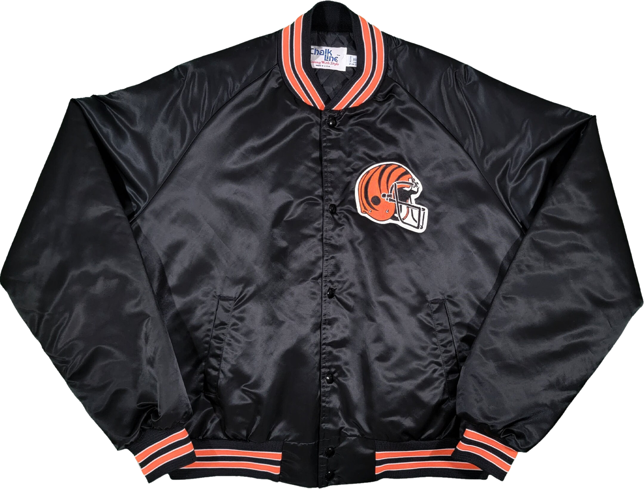 90's Cincinnati Bengals Chalkline Fanimation NFL Jacket Size Large