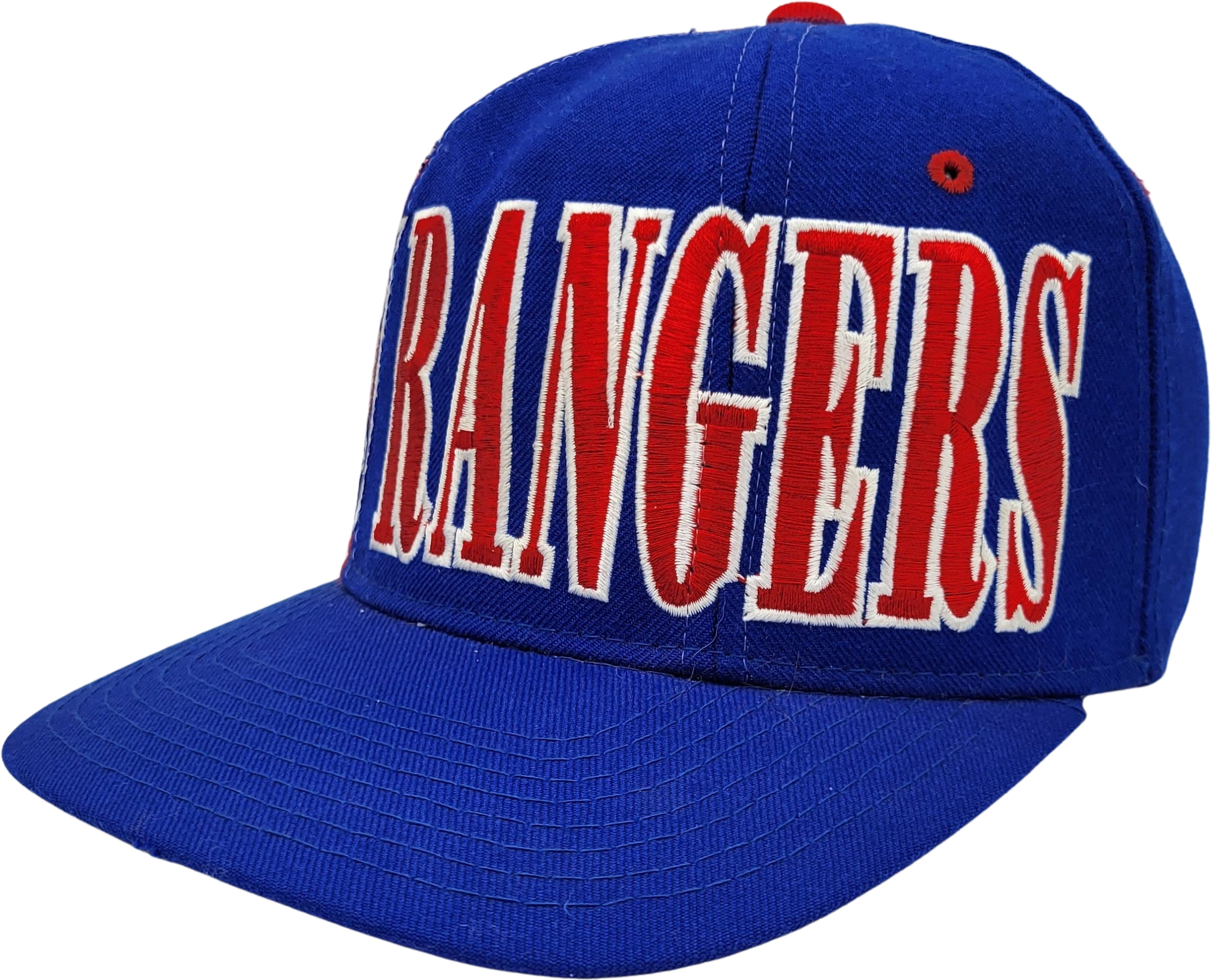 Vintage 90s New York Rangers Hat AJD Signature Blue Red NHL Hockey Snapback  Cap