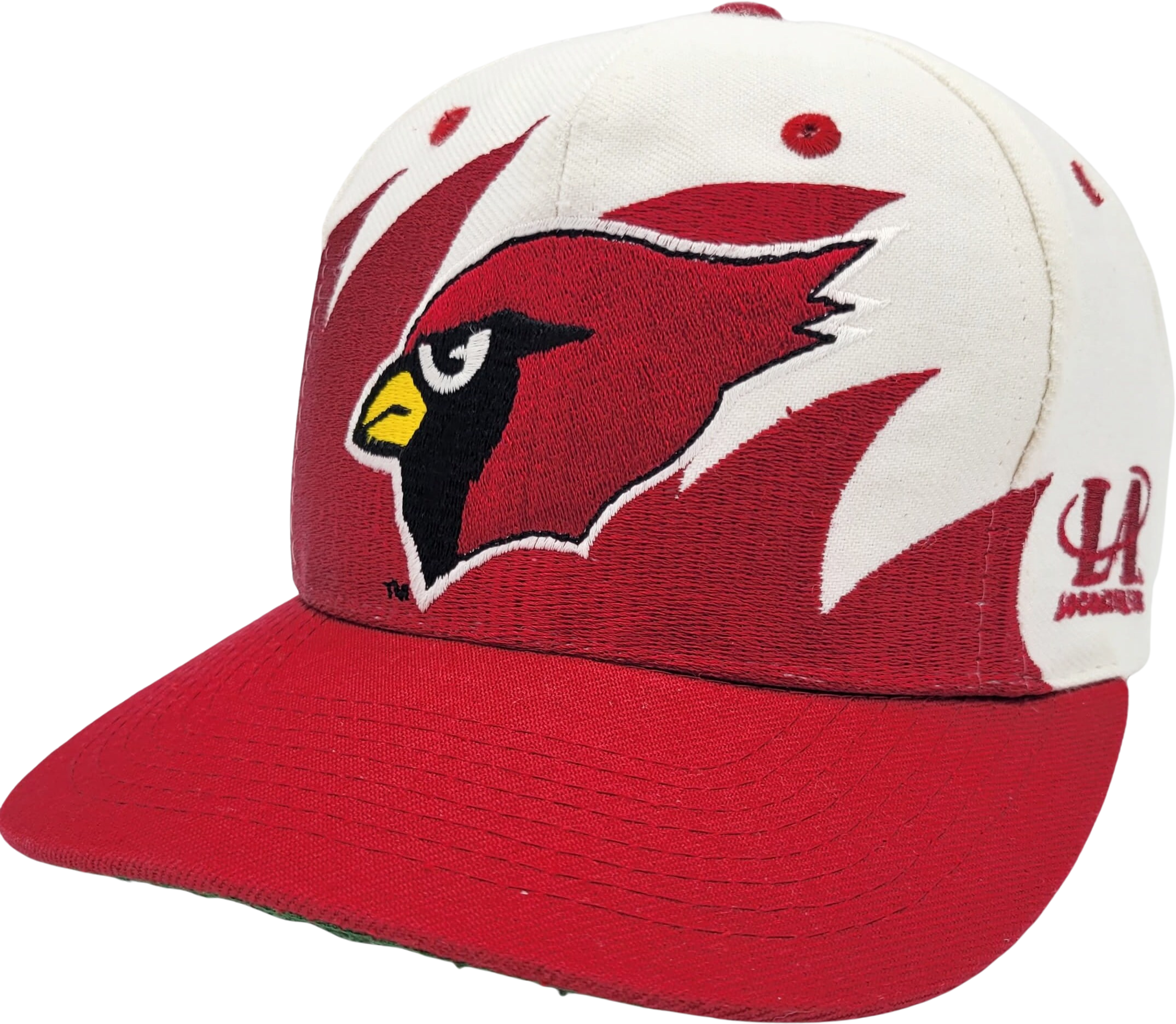 Arizona Cardinals Vintage 90s Sharktooth Snapback Hat Logo Athletic Wool  Blend Nfl Football White Red Baseball Cap