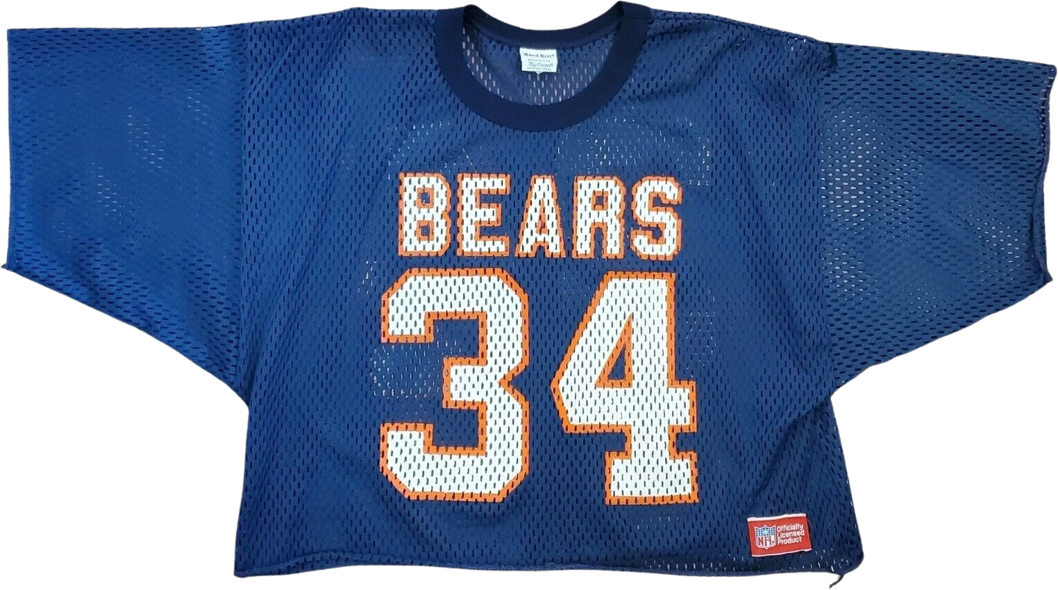 Vintage 80s Chicago Bears Walter Payton Mesh Cropped Jersey Sand Knit |  Shop THRILLING