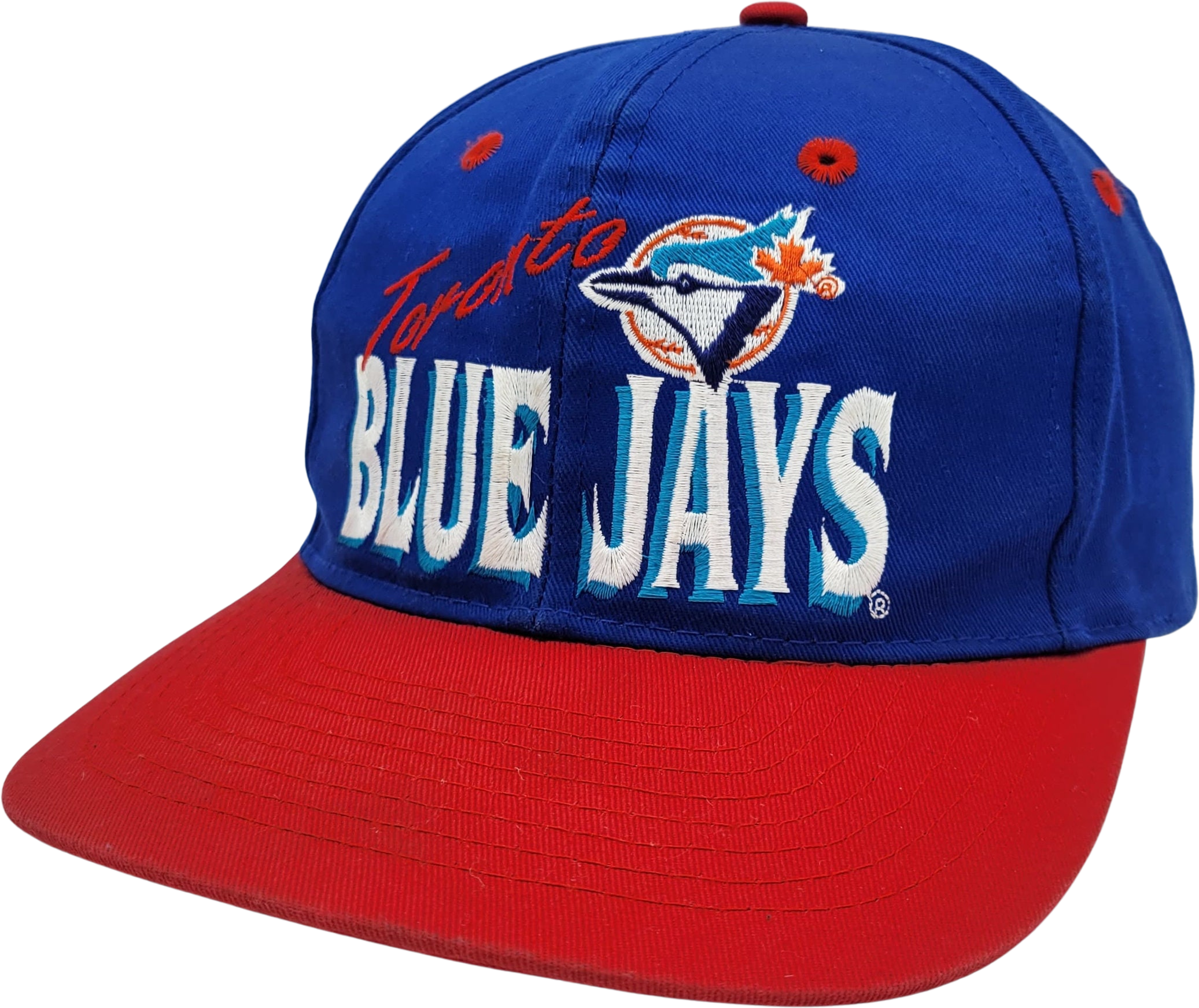 Toronto Blue Jays Vintage 90s Annco Snapback Hat Baseball Blue Red Cap