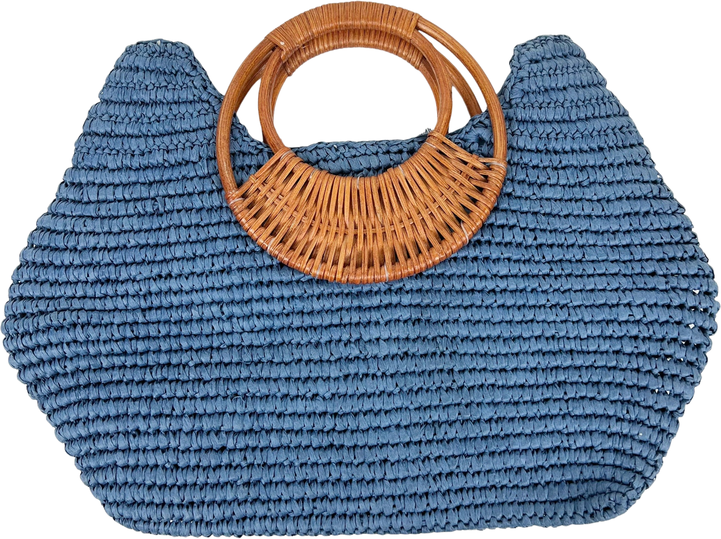 Blue 2025 straw bag