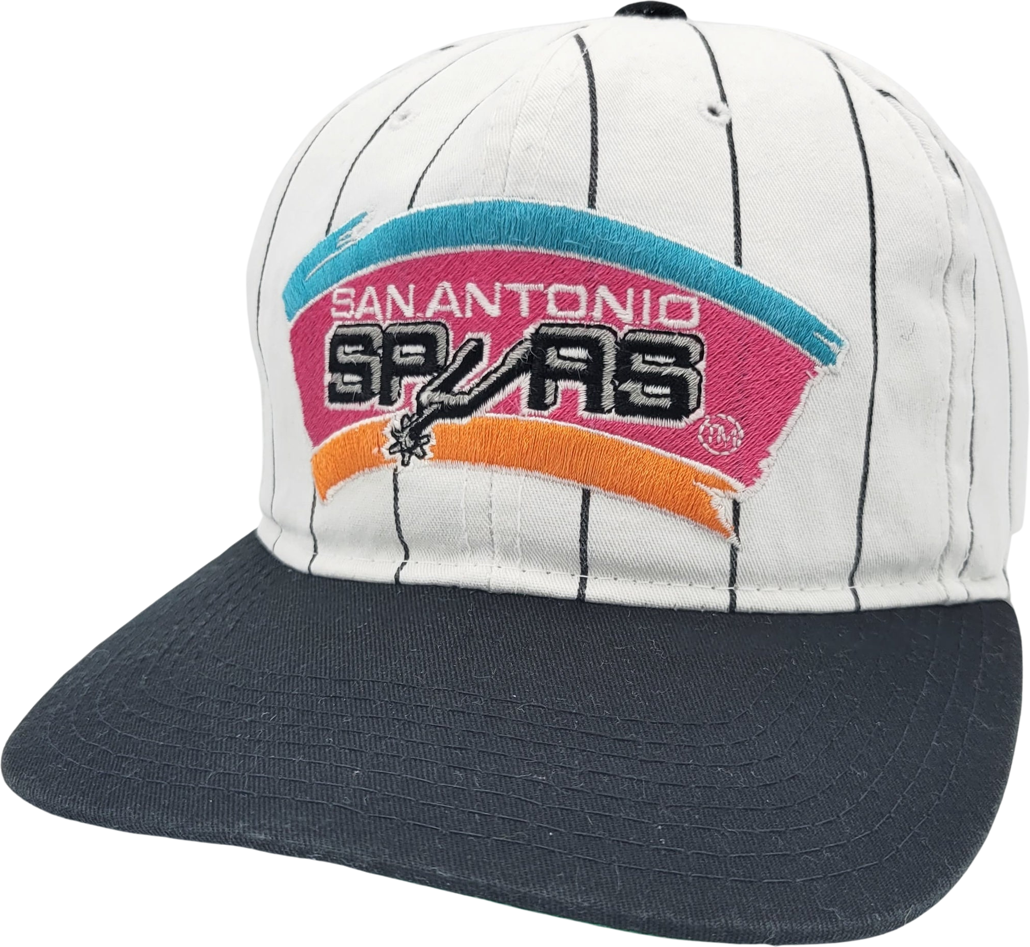 San Antonio Spurs Vintage 90s Starter Pinstripe Snapback Hat Nba Basketball  White Baseball Cap by Starter