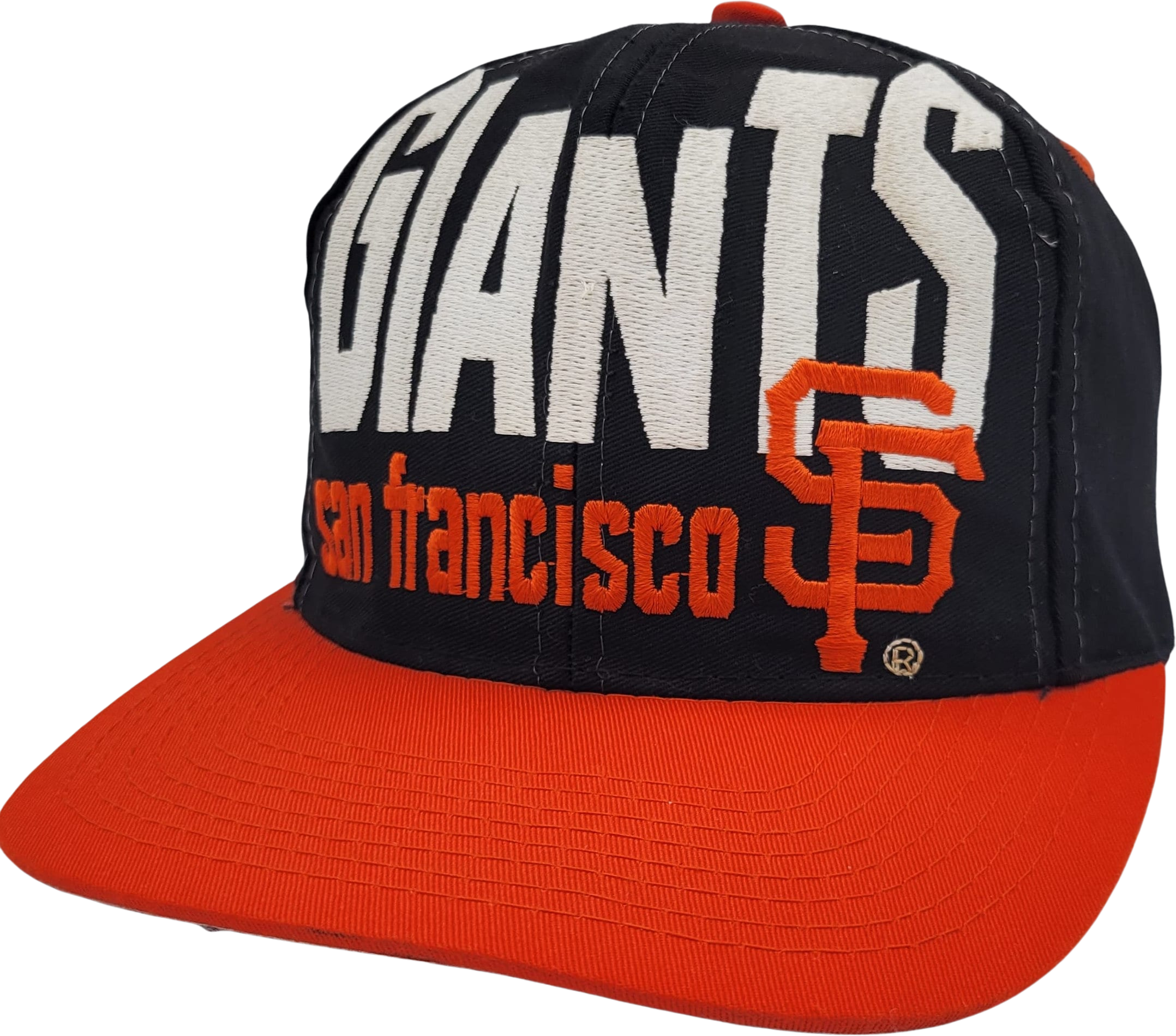 San Francisco Giants Vintage 90s Logo 7 Snapback Hat Baseball Black Or