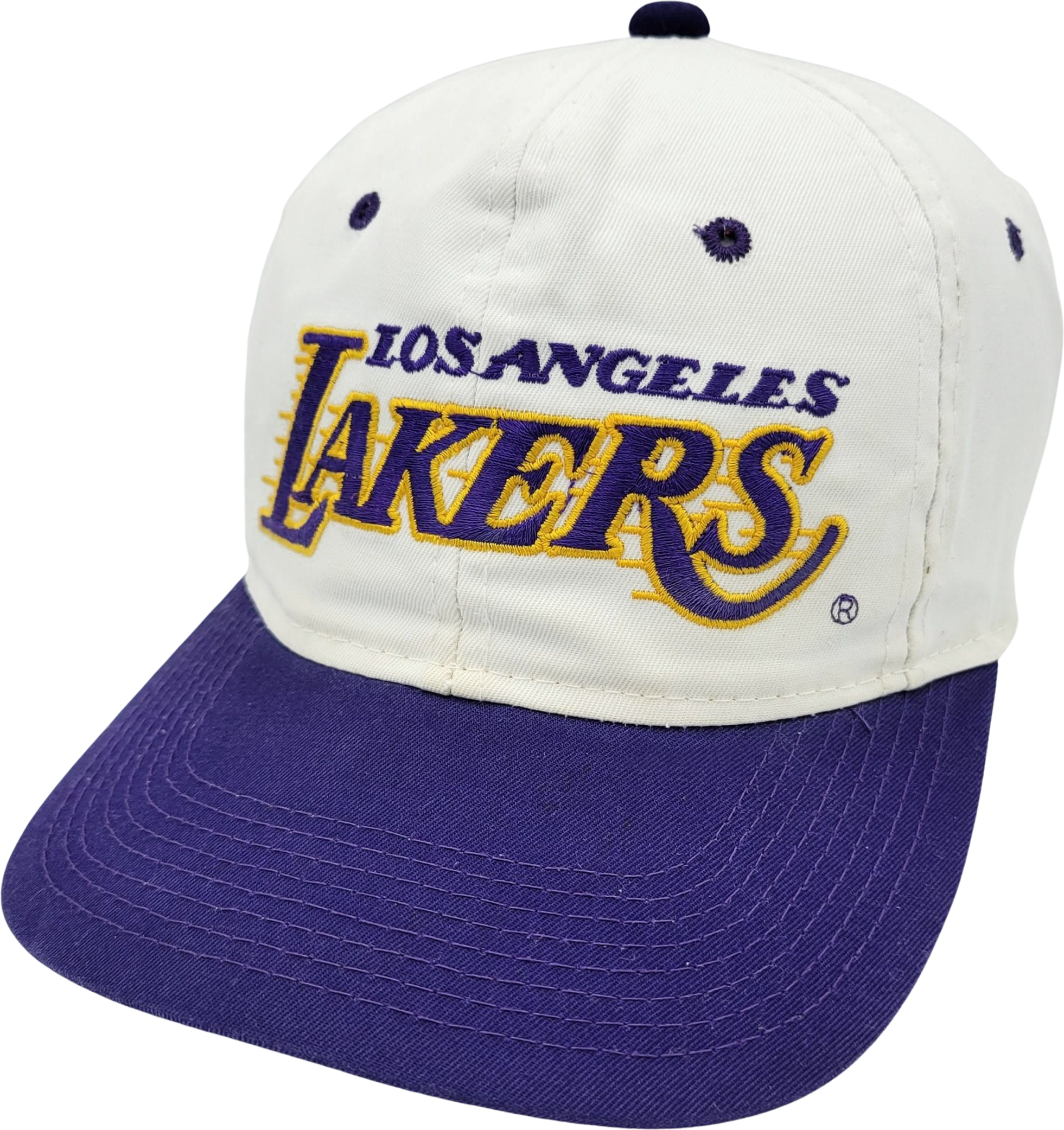 Los Angeles Lakers Vintage 90s Sports Specialties Snapback Hat Nba  Basketball White Purple Script Motion Baseball Cap by Sports Specialties
