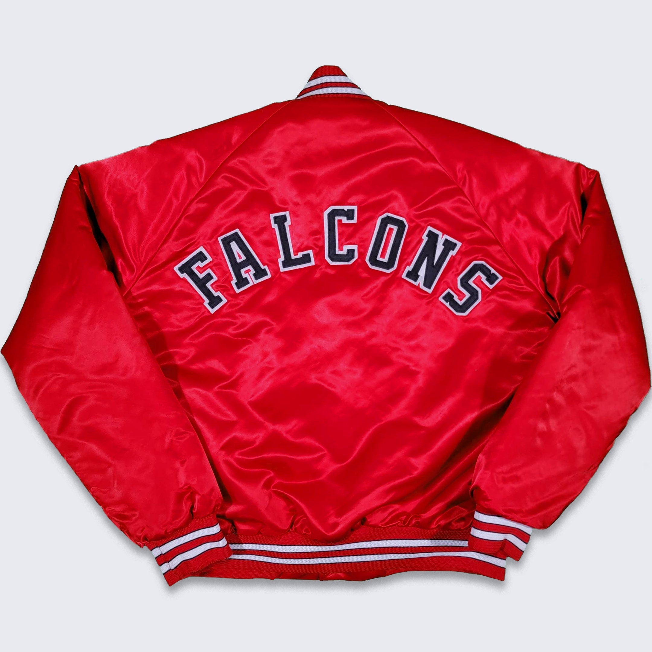 Atlanta Falcons Vintage 80s Chalk Line Satin Bomber Jacket Nfl