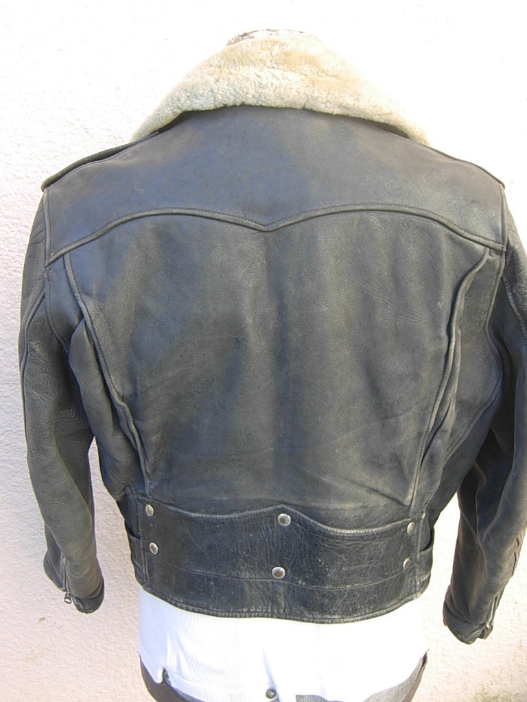 Vintage 50s/40s L (42 R) * Two Star Horsehide Motorcycle Jacket By