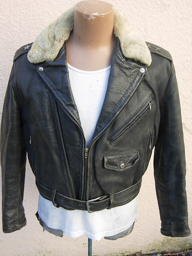 Vintage 50s/40s L (42 R) * Two Star Horsehide Motorcycle Jacket By