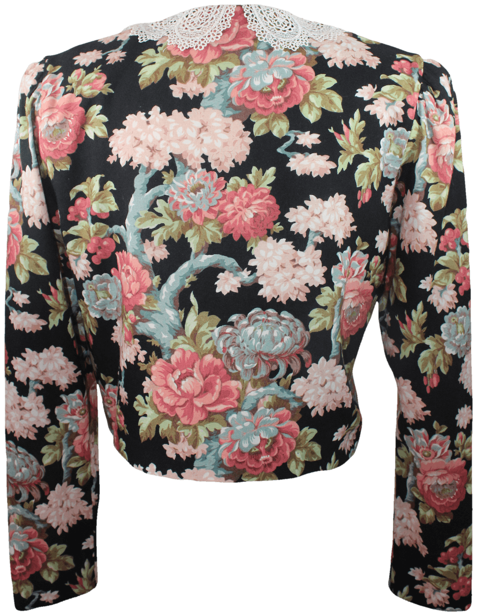 Vintage 80s Lurex Cropped Blouse Silver 10 12