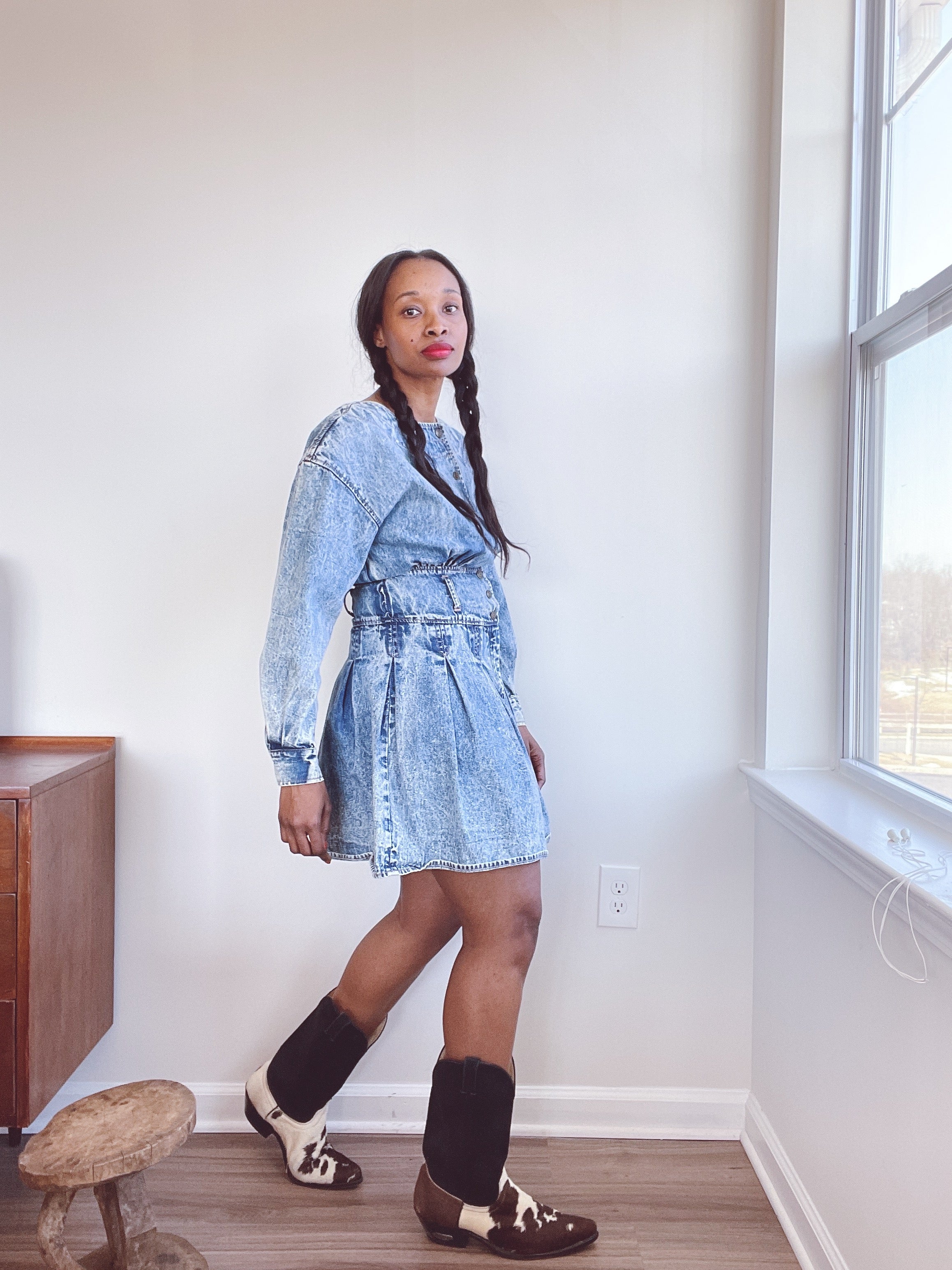 Vintage Denim Mini Dress