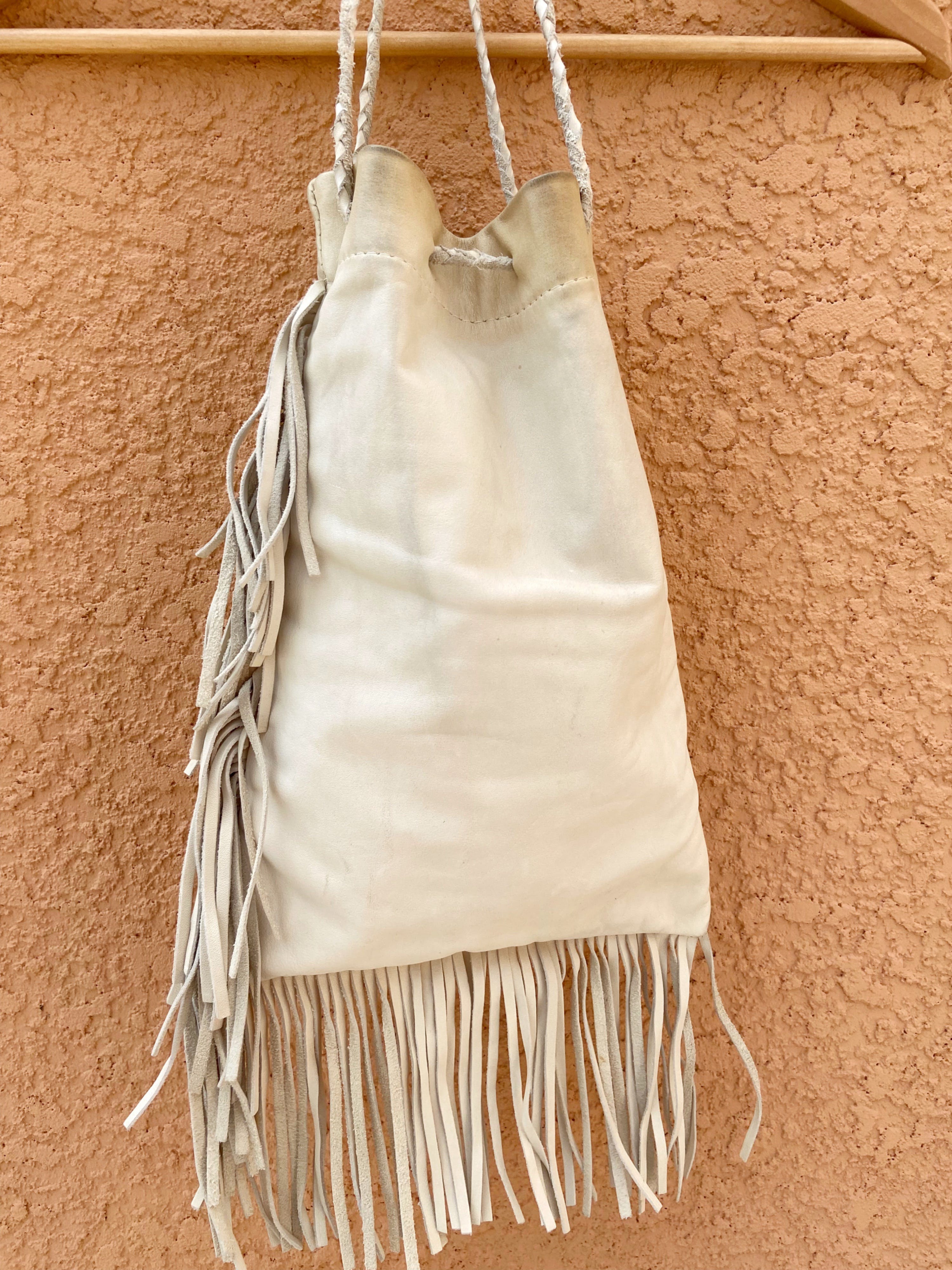 NAVAJO LEATHER BAG, Indian Fringe Banjara Bag, Native American