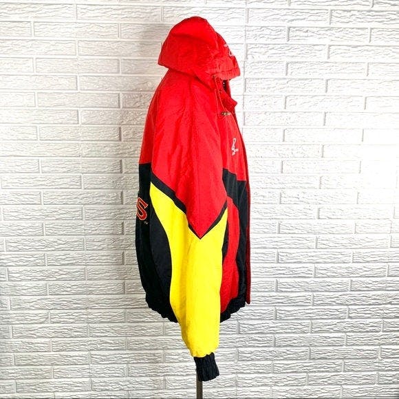 Vintage Kansas City Chiefs Apex One Pro Line Puffer Jacket SZ XL Removal  hood