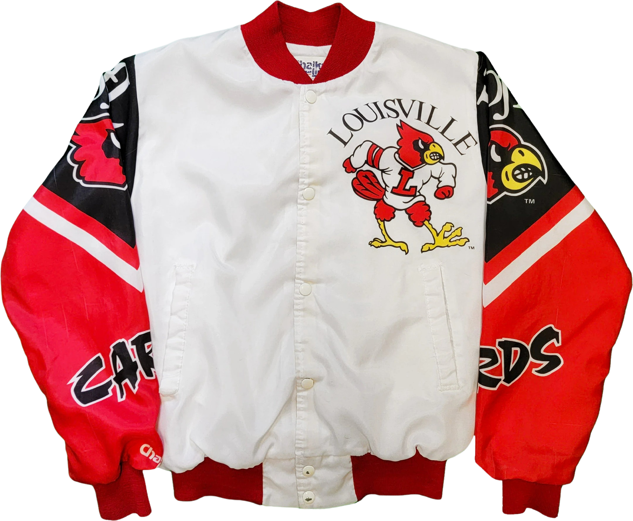 Satin Louisville Cardinals Chalk Line jacket Large vint