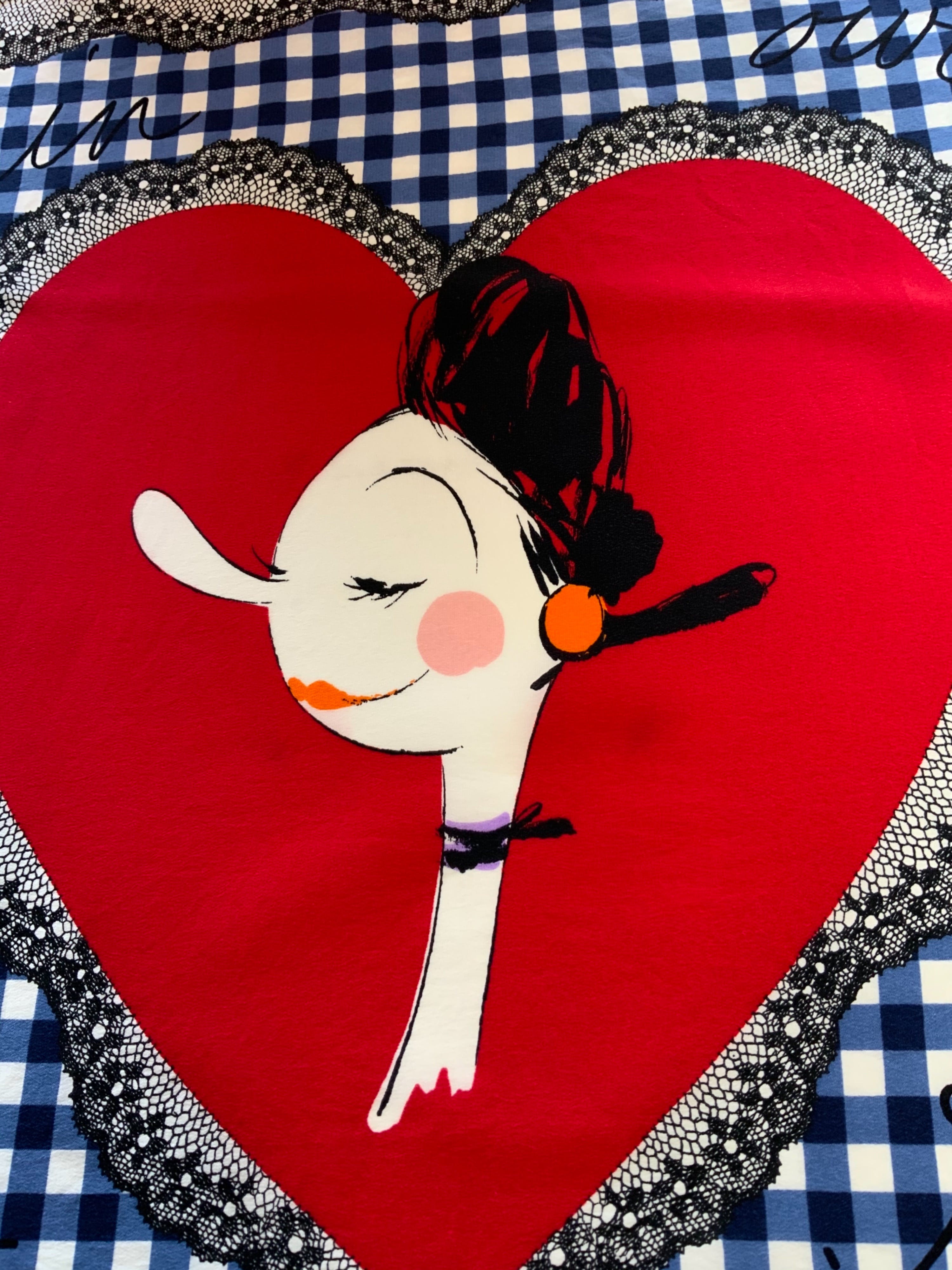 MOSCHINO SILK SCARF - OLIVE OYL APPLIQUE PINK PILLOW SET OF TWO
