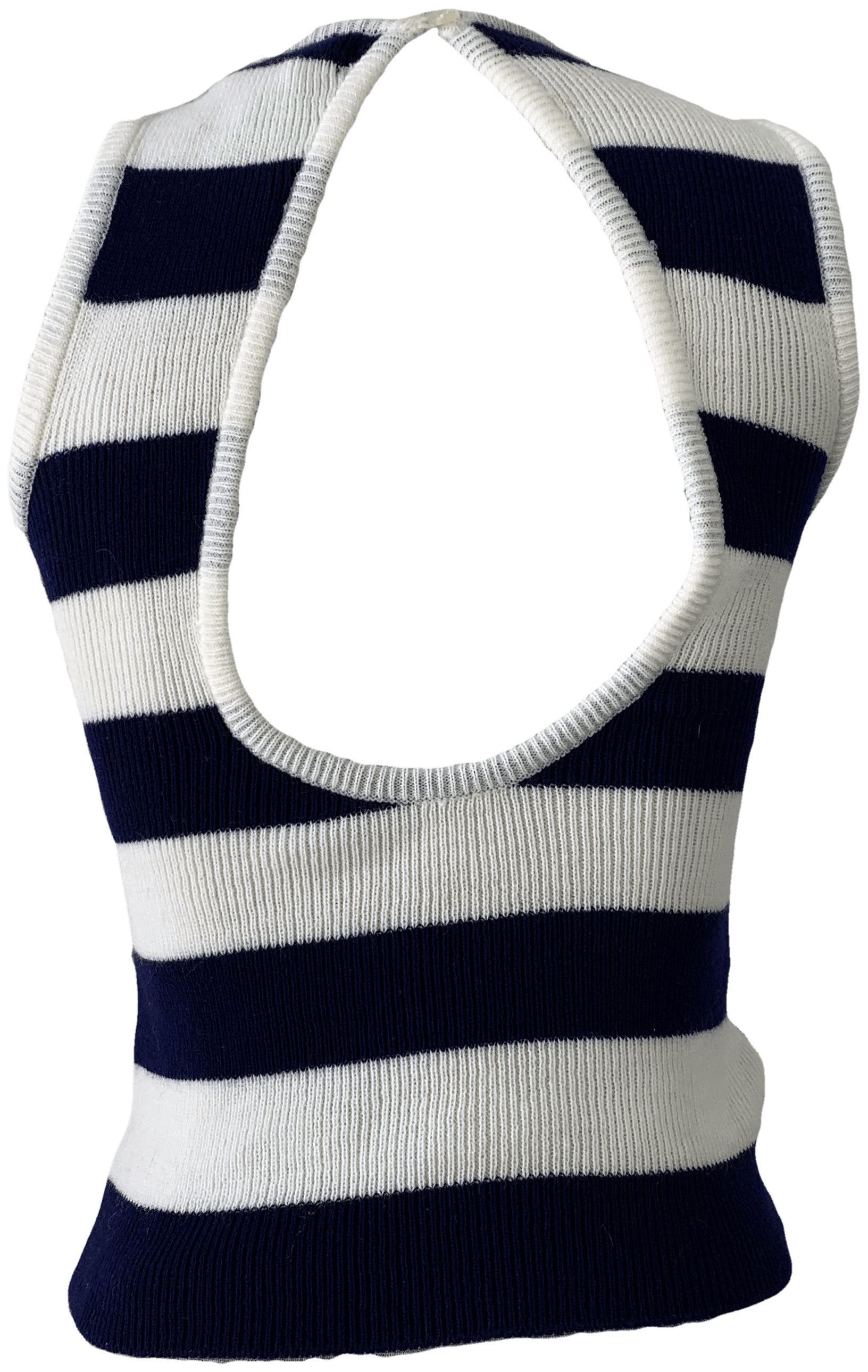 Vintage Navy Blue And White Striped Tank Top With Sailor Boats By Fully Fashio Shop Thrilling
