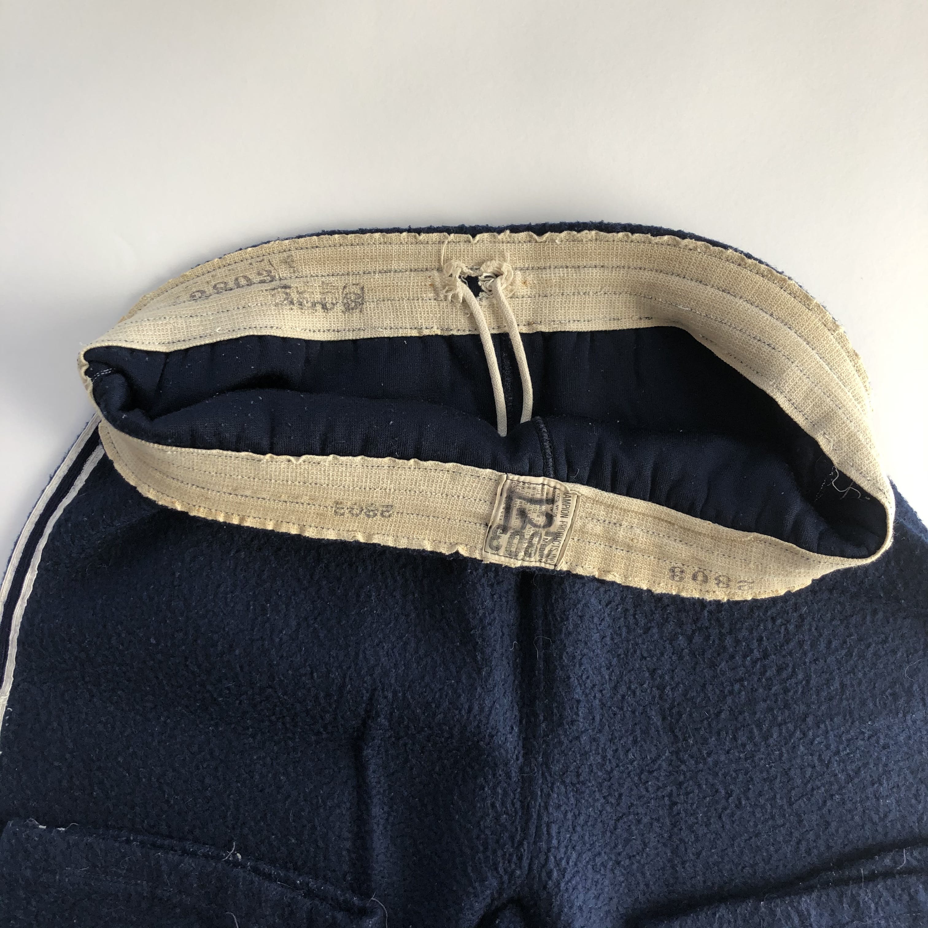 Champion Authentic Sweatpants, Men's M size cotton navy blue type Vintage Second Hand