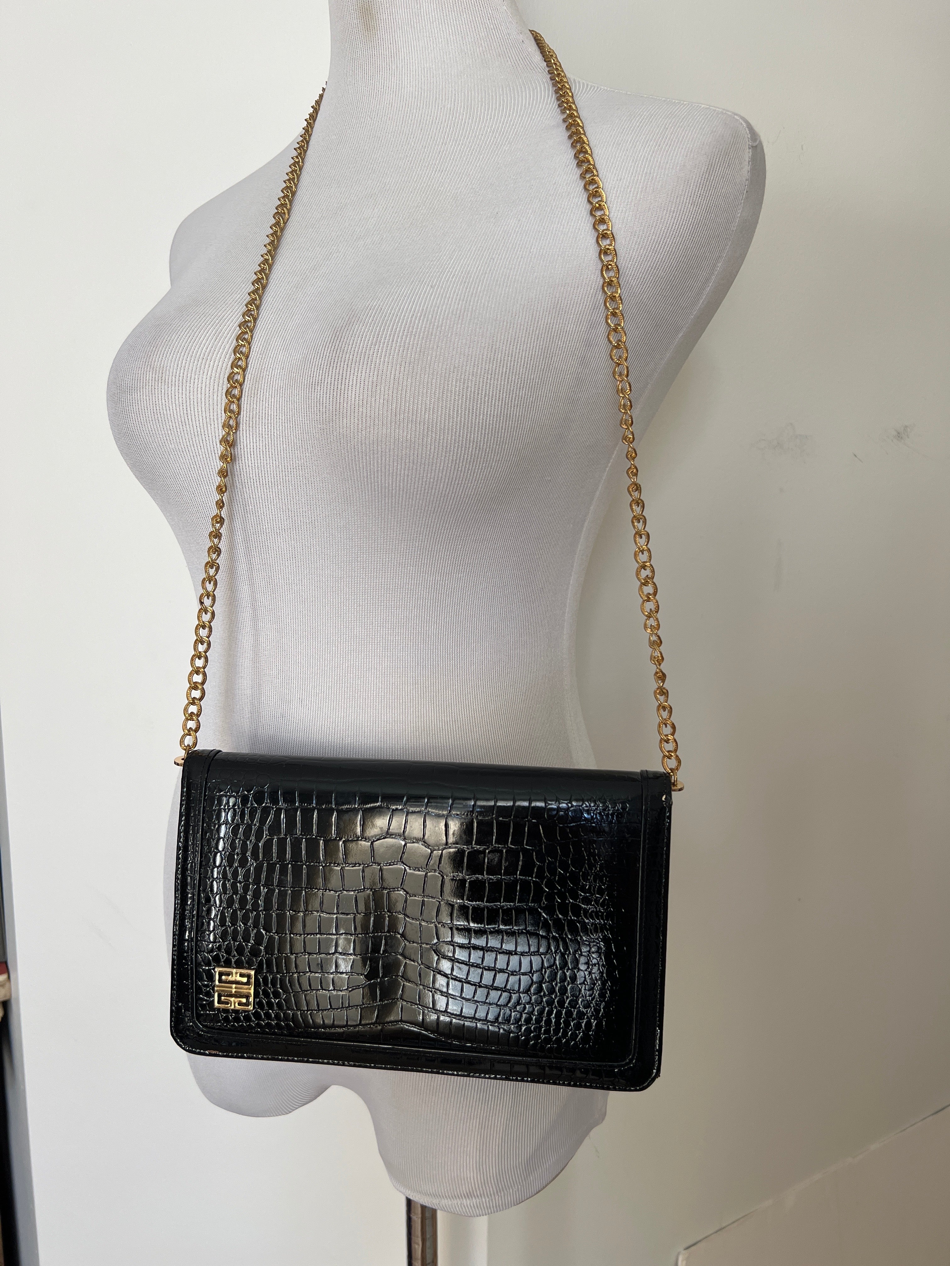 Vintage Macy's Black Alligator Leather Handbag Auction