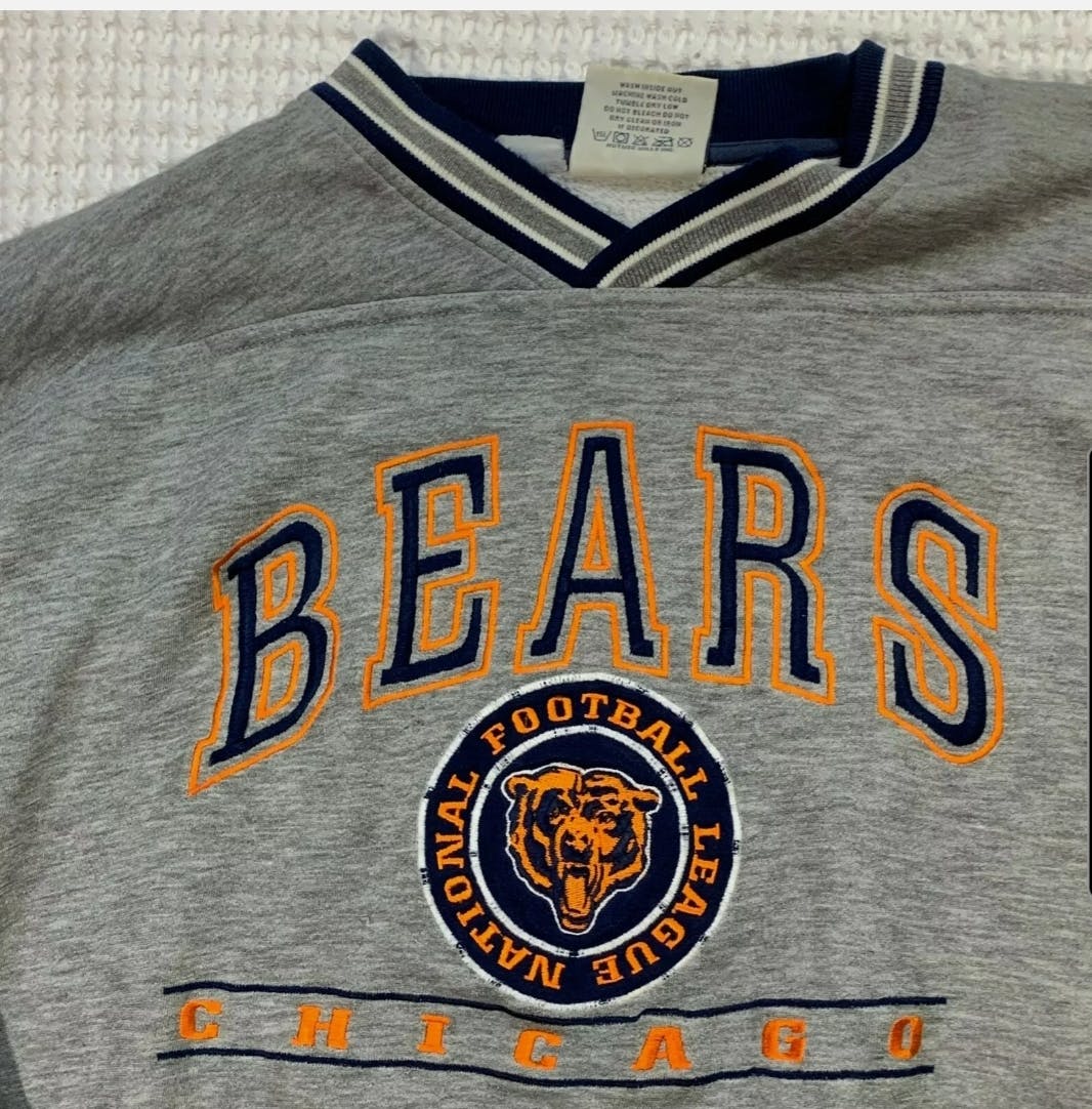 Chicago Bears Youth Grey Distressed Established T-Shirt by Reebok