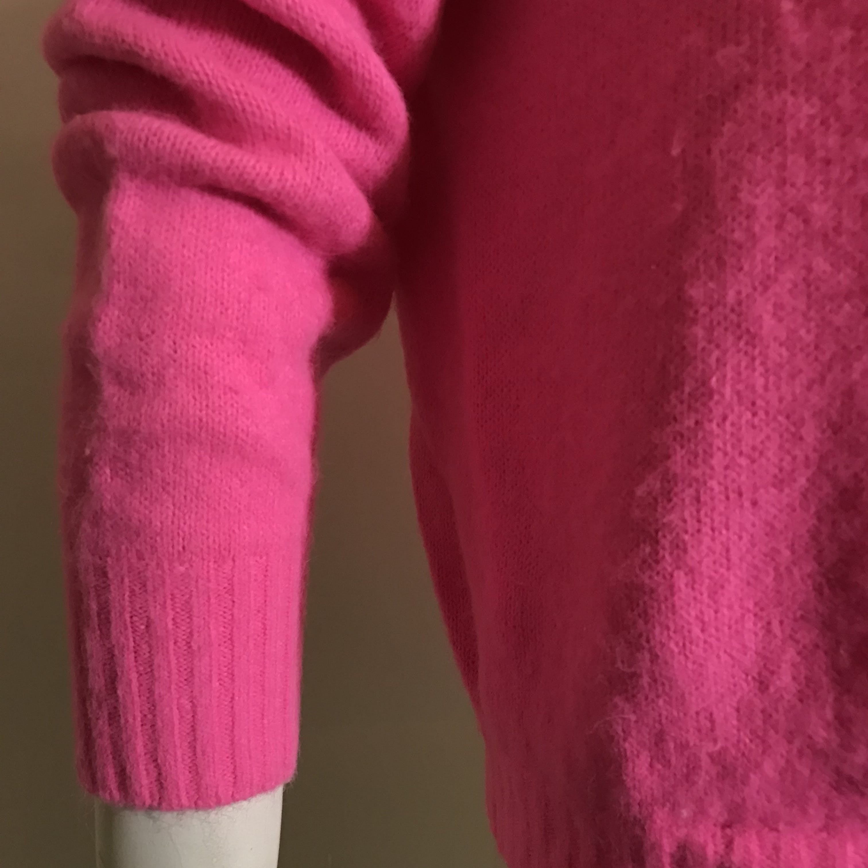 Vintage 60's Shocking Pink Button Down Sweater Girl Cardigan by Miss