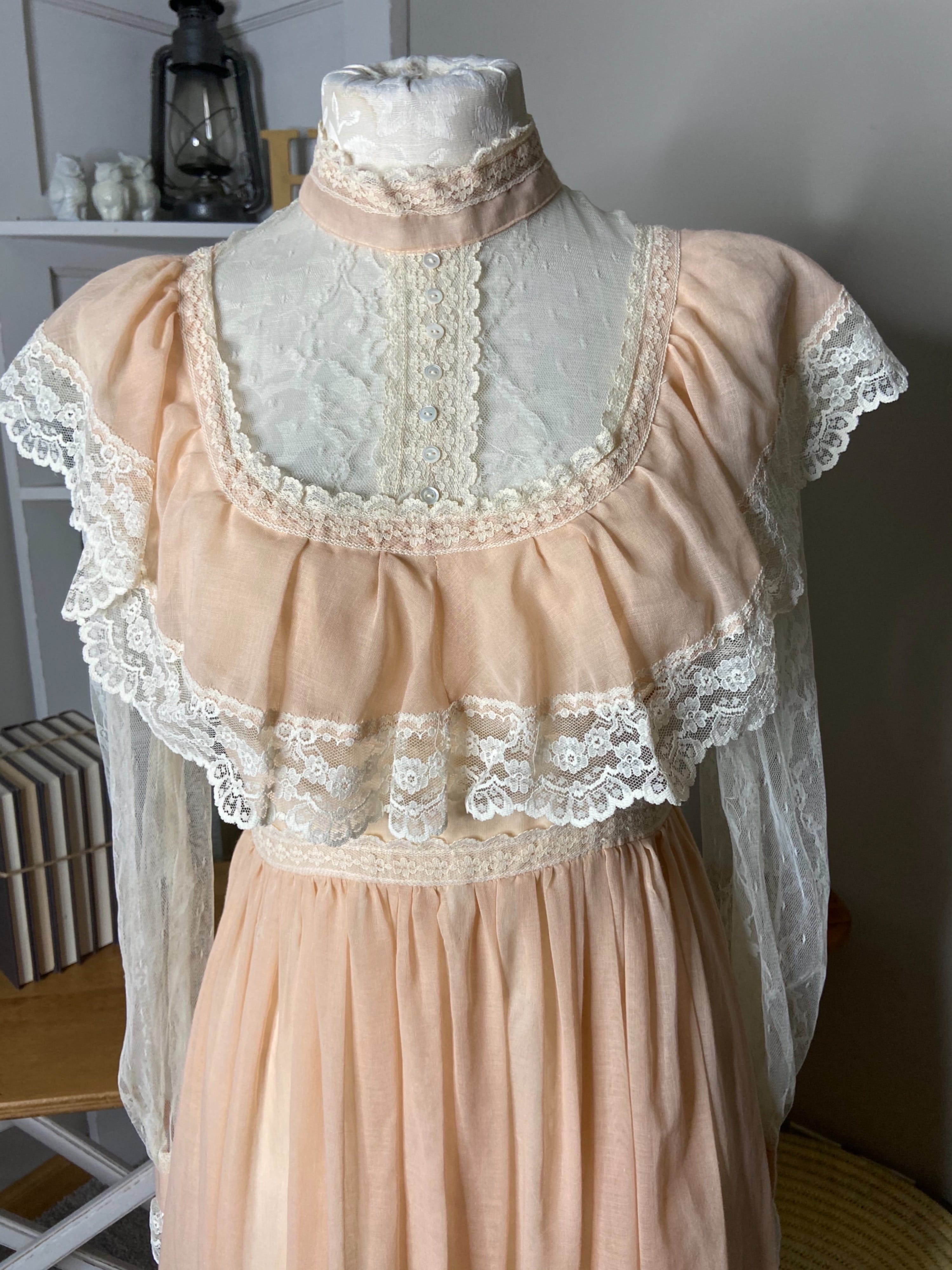 Vintage Gunne Sax High Neck Dress | Shop THRILLING