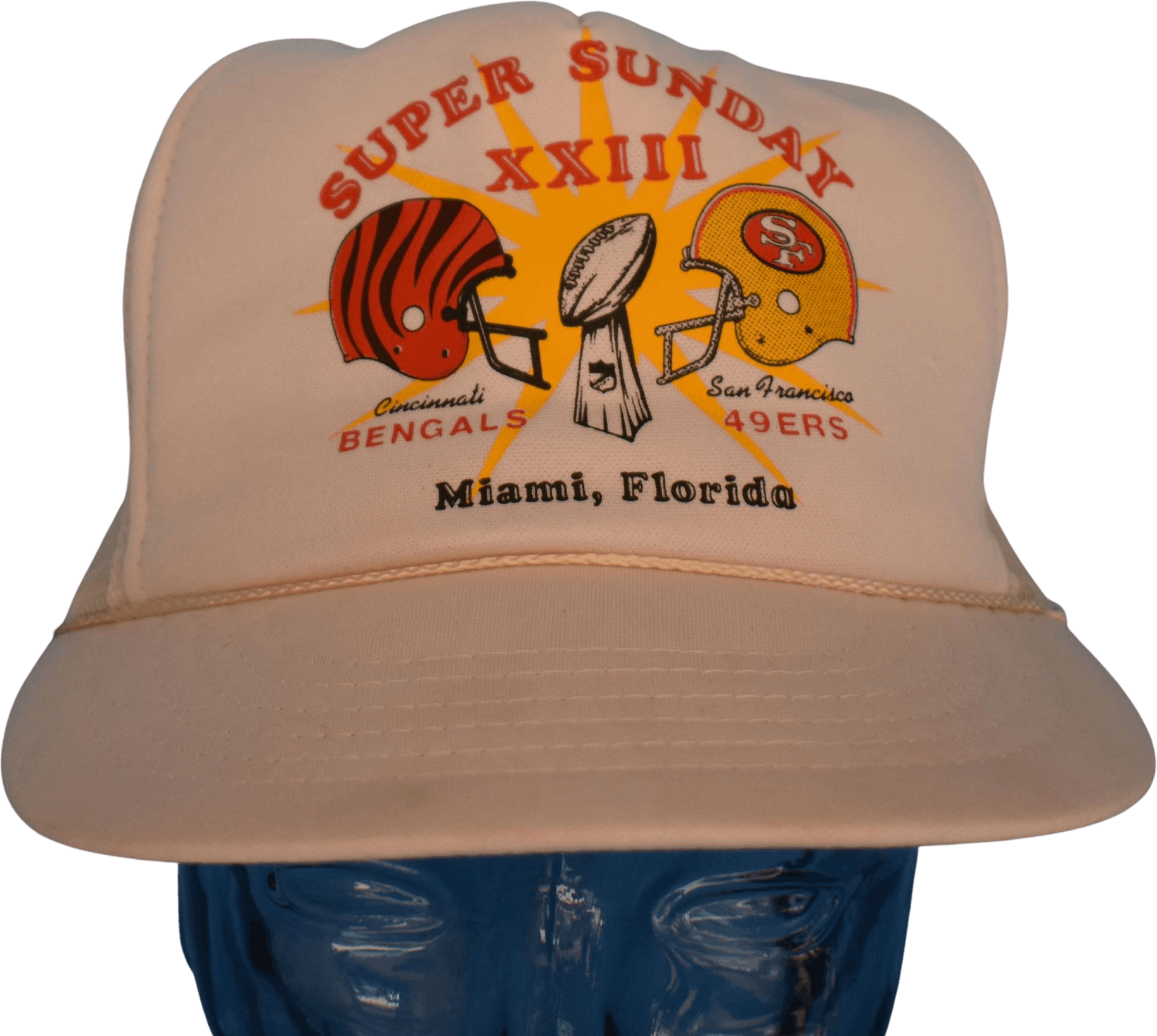 80's 49ers Vs Bengals Superbowl Snapback Hat by Vintage