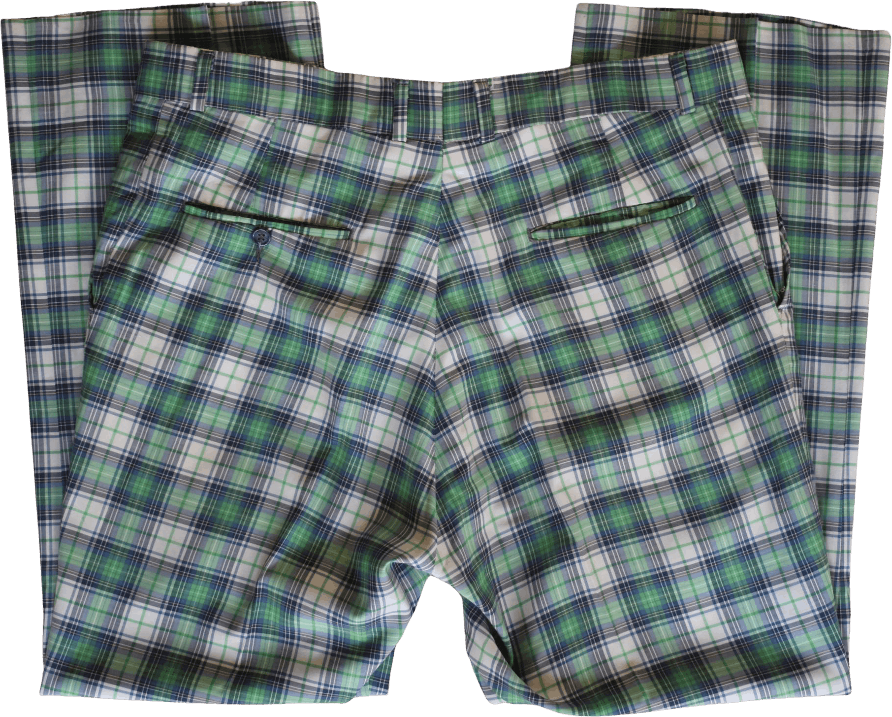Vintage 60's Green and Blue Mens Plaid Pants by John Weitz By Glen Oaks Shop THRILLING