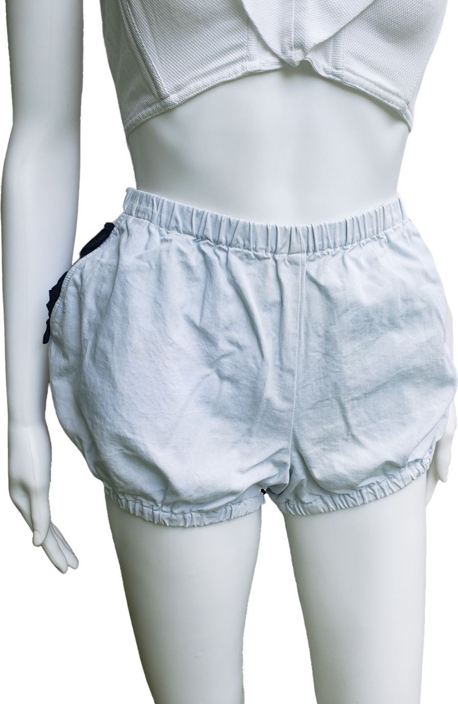 Vintage 00s Light Wash Denim Bubble Short Bloomers | Low Rise By 