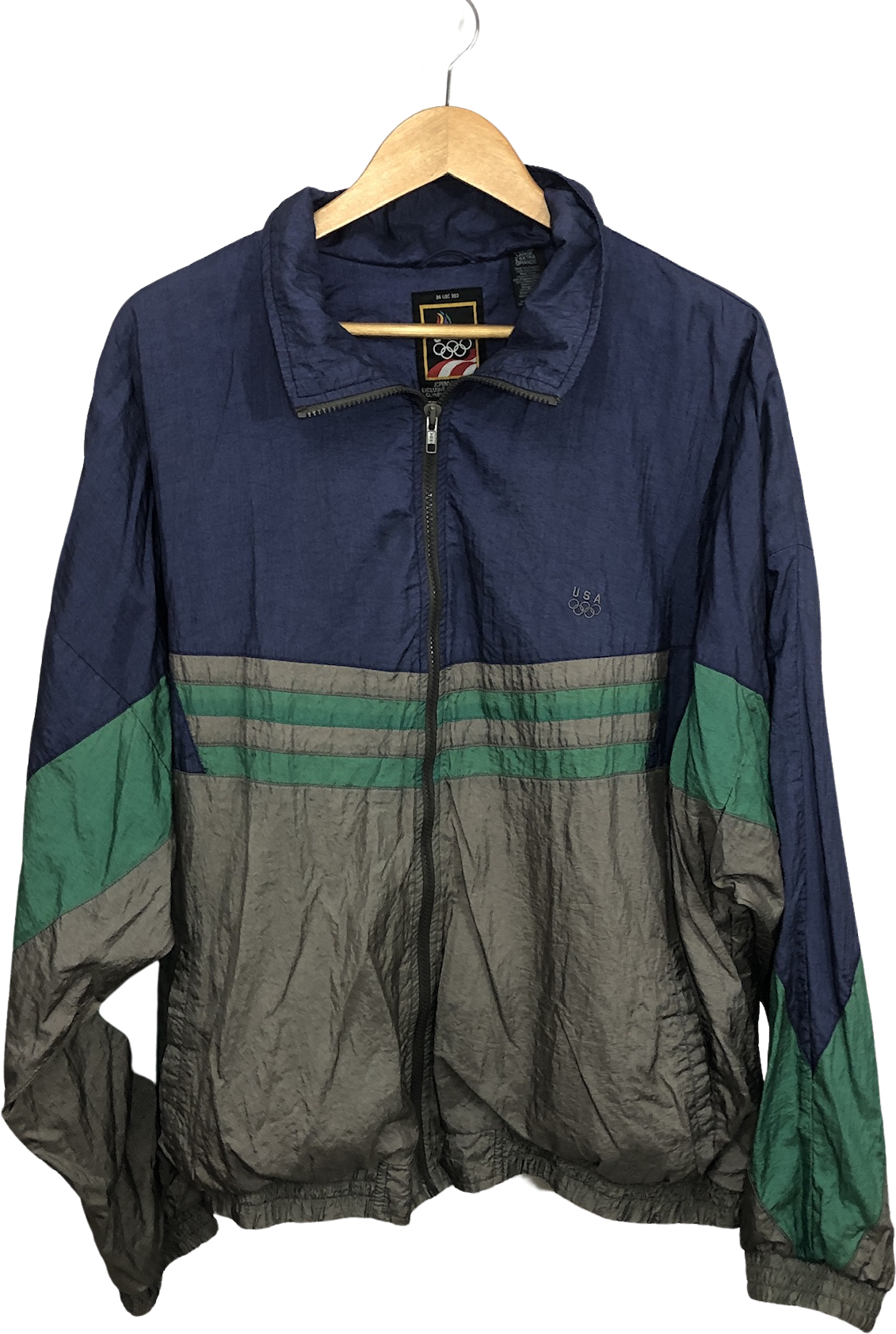 Vintage 90s Olympics Usa Windbreaker Colorblock Jacket By JCPenney