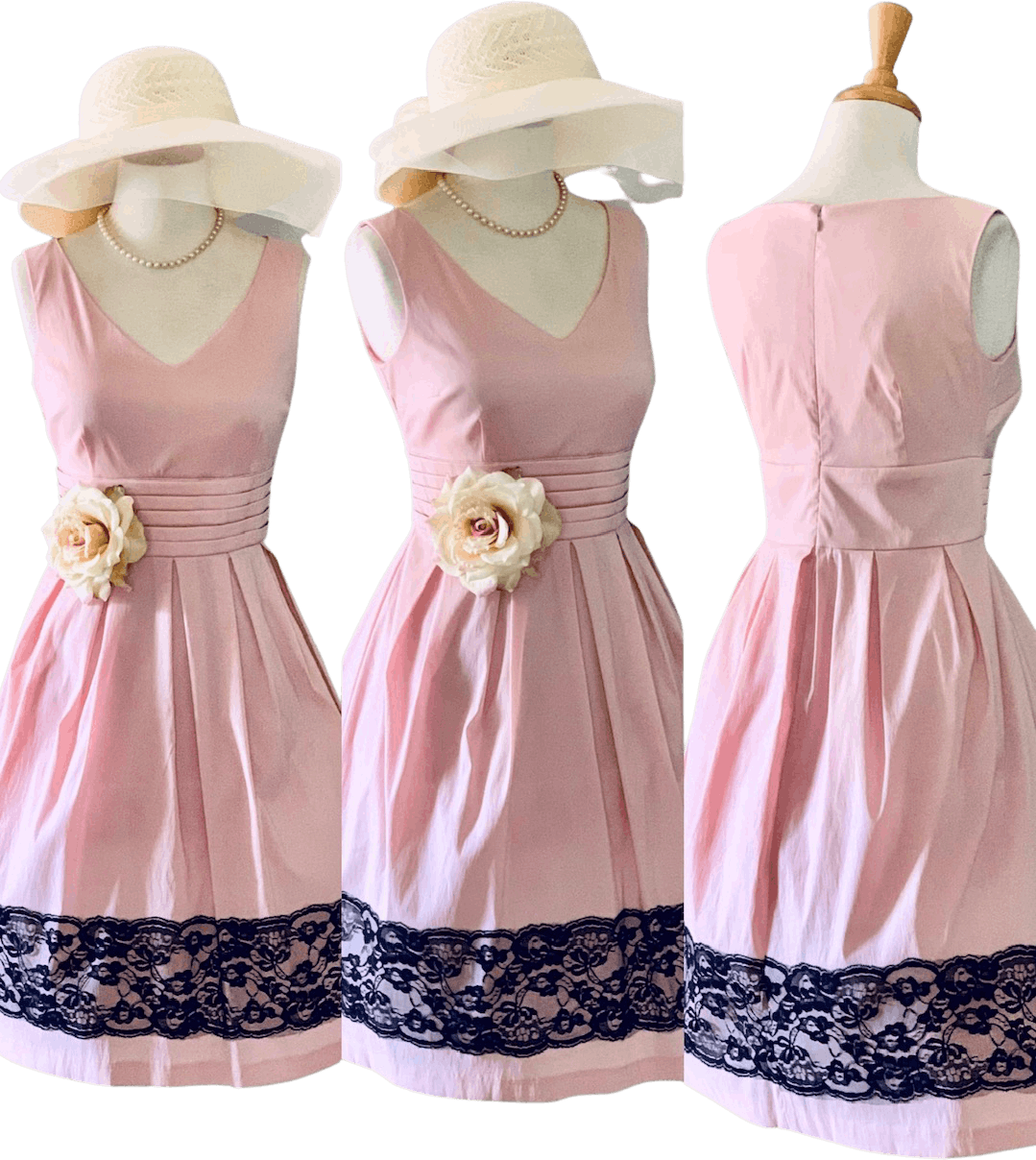 Pink Poodles Fit & Flare Dress main image 1