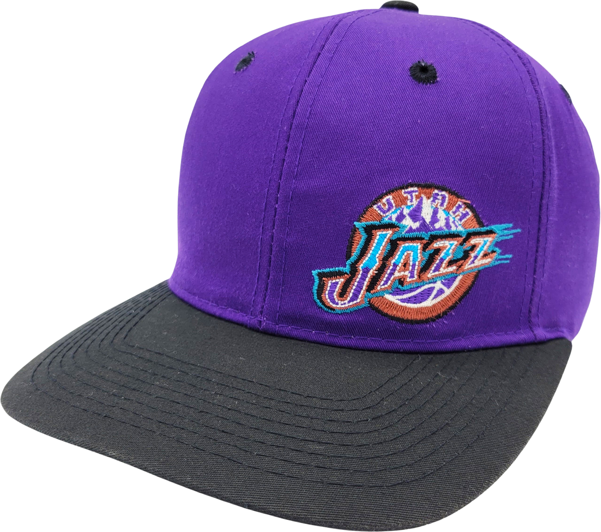 Vintage Utah Jazz Snapback Hat Cap The Game Big Logo NBA basketball Salt  Lake City Big 1990 90s Finals Stockton Malone
