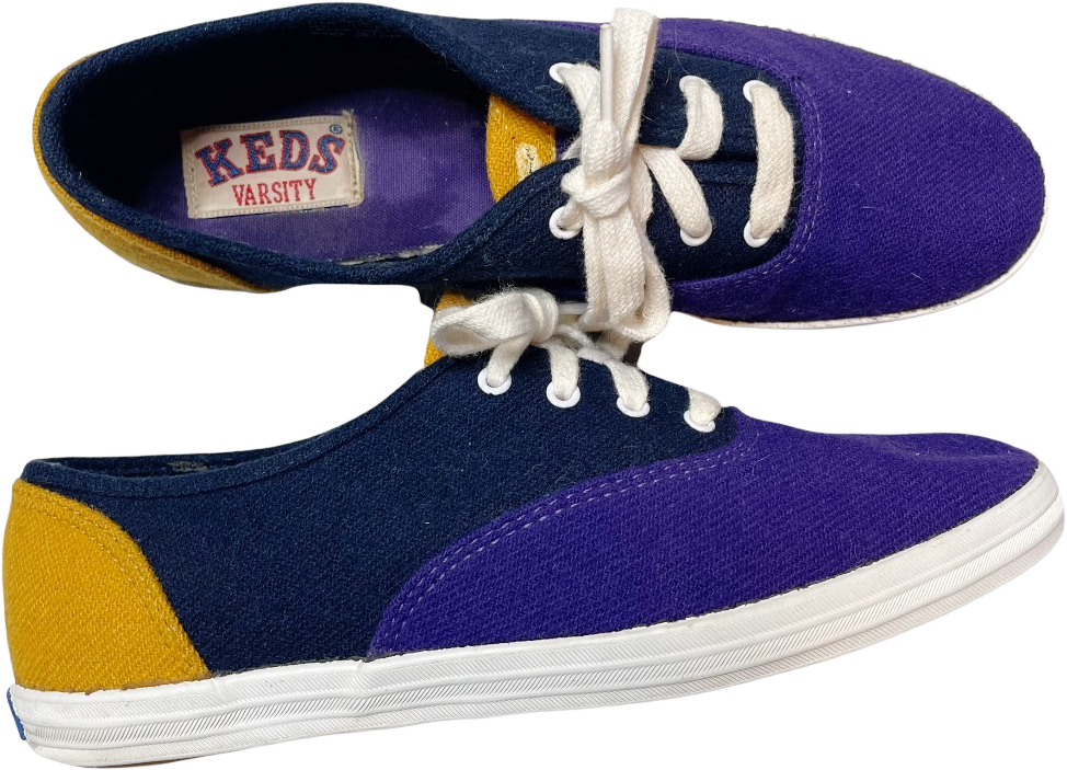Vintage 90 s Colorblock Lace Up Sneakers by Keds Shop THRILLING