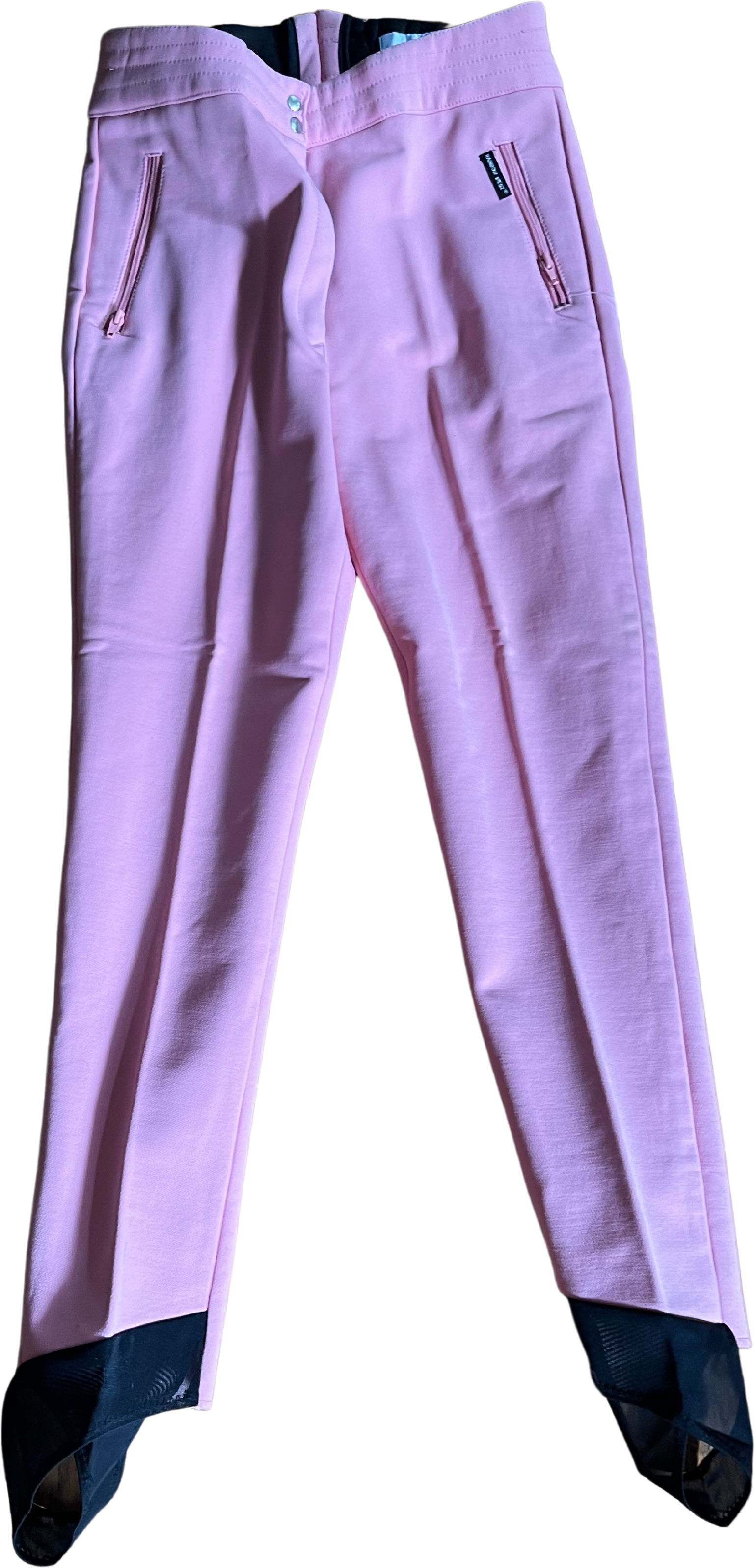 NWT 70s Women's Bubblegum Polyester Pink Ski/snow Pants With Stirrups XS/S  