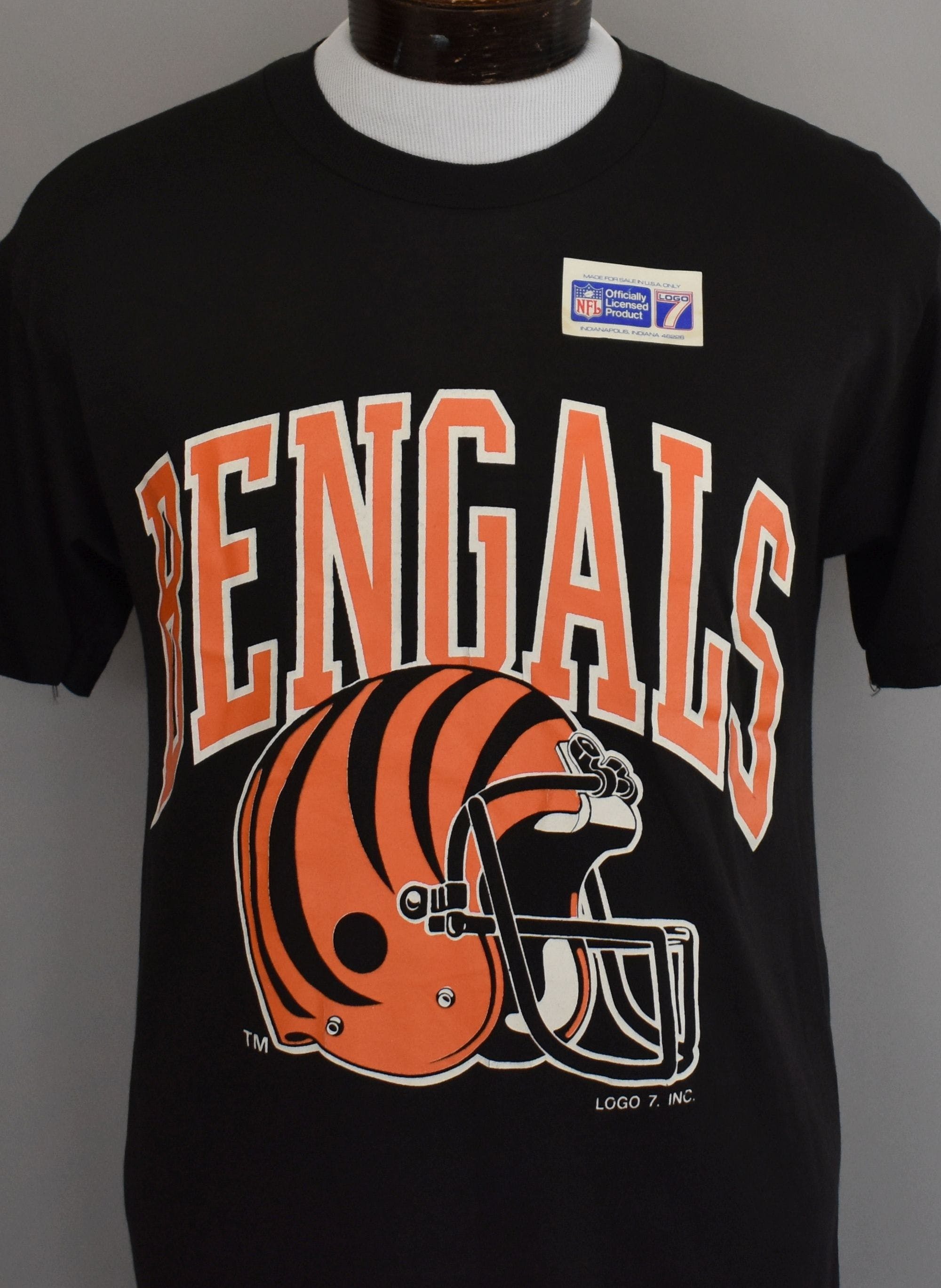 LOGO 7, Shirts, Vintage 9s Logo 7 Cincinnati Bengals Tshirt