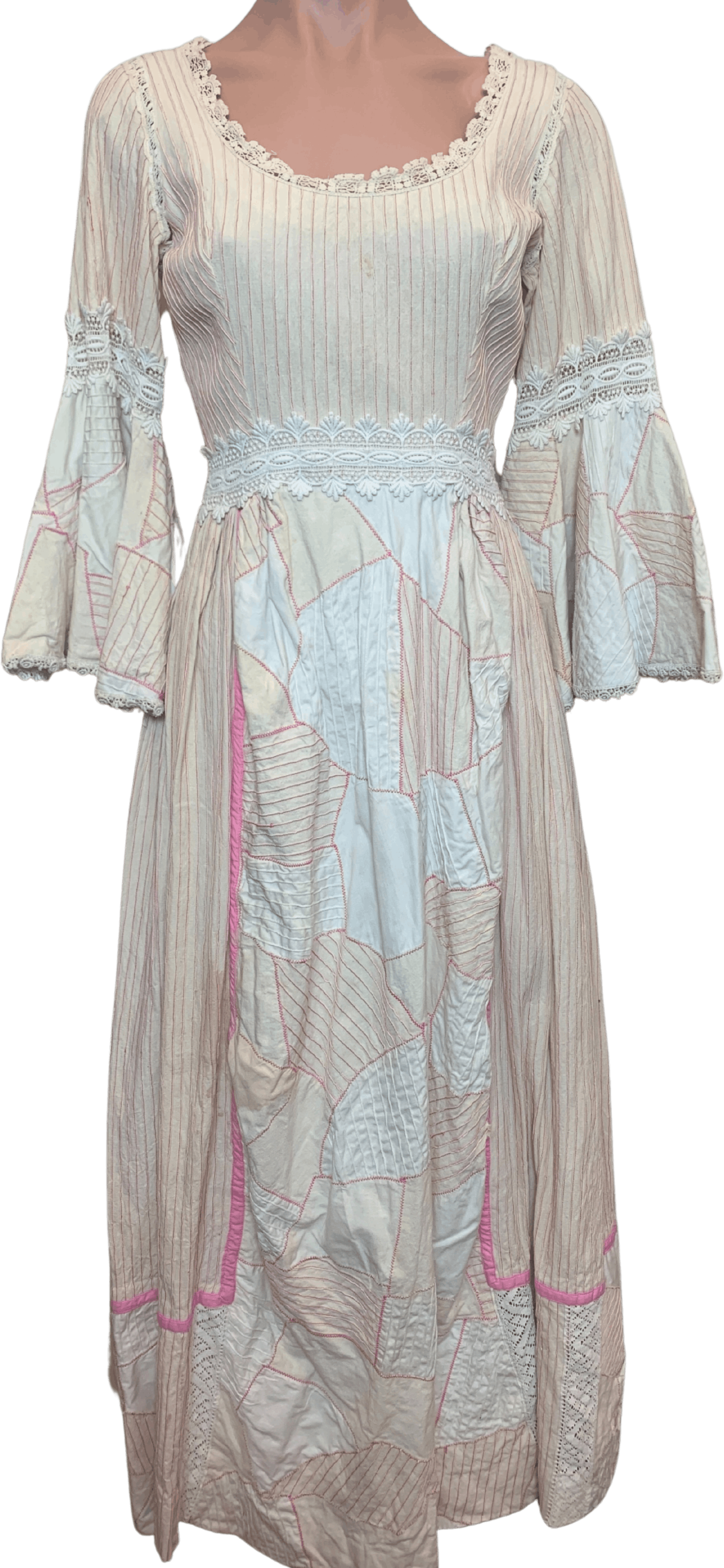 Vintage 70's Pink Patch Maxi Dress by Georgia Charuhas | Shop